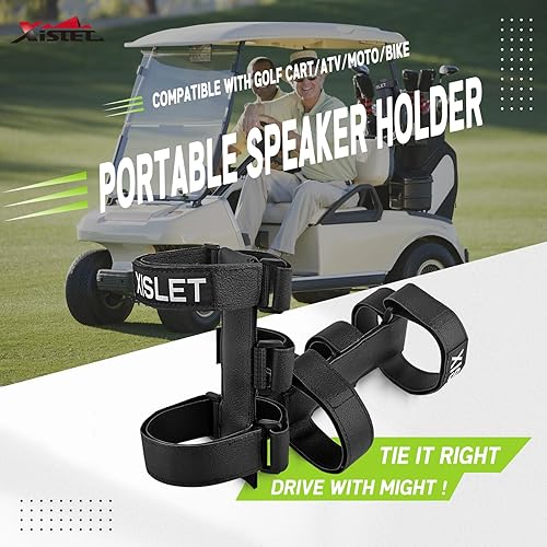 Miniatura 2 de Xislet Soporte de altavoz portátil compatible con accesorios de carrito de golf, carrito de club, EZGO, bicicleta, moto, cuatrimoto, cuatrimoto,