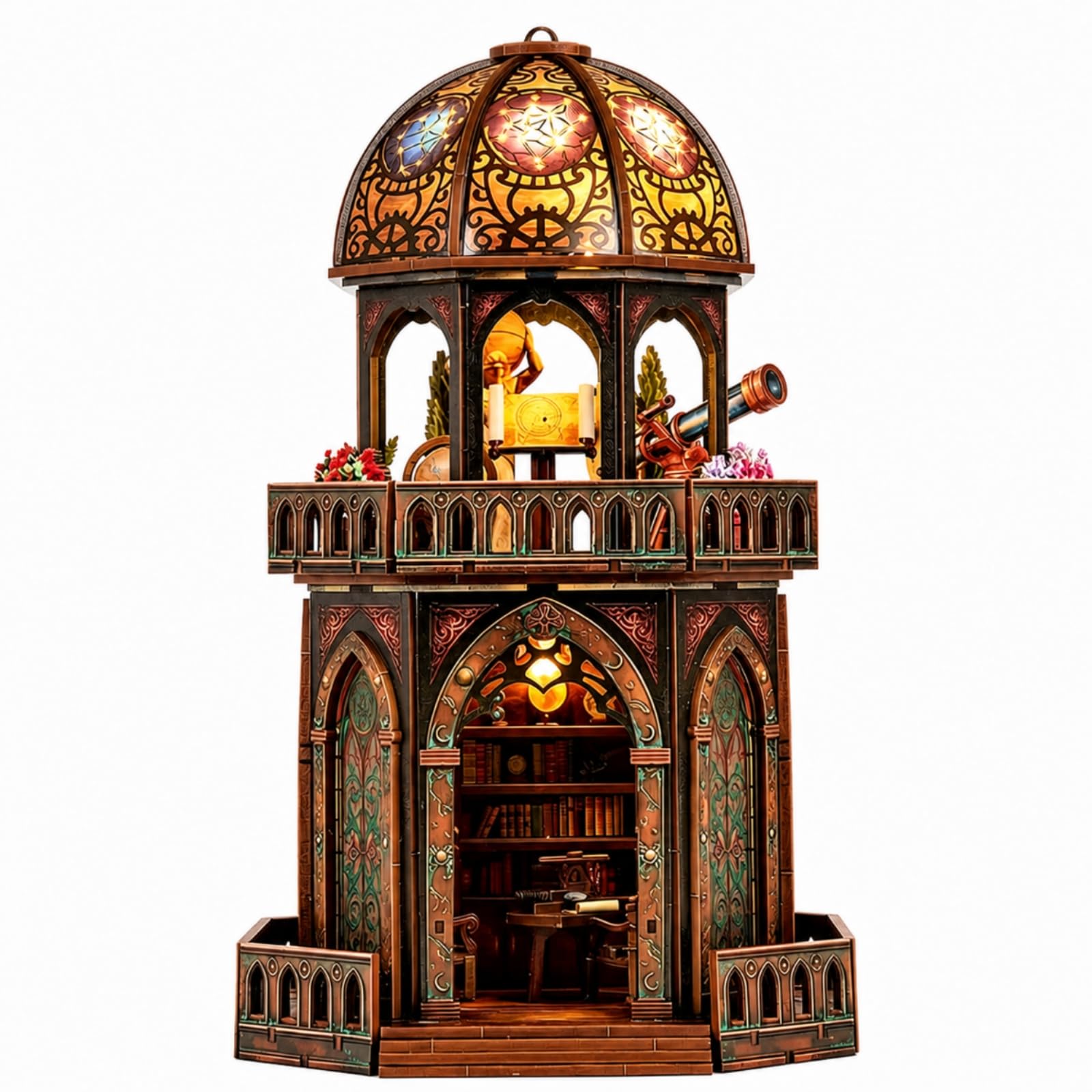 rockible Maqueta Torre Astronómica DIY Rompecabezas 3D Artístico Rompecabezas 3D para Adultos, Escritorio