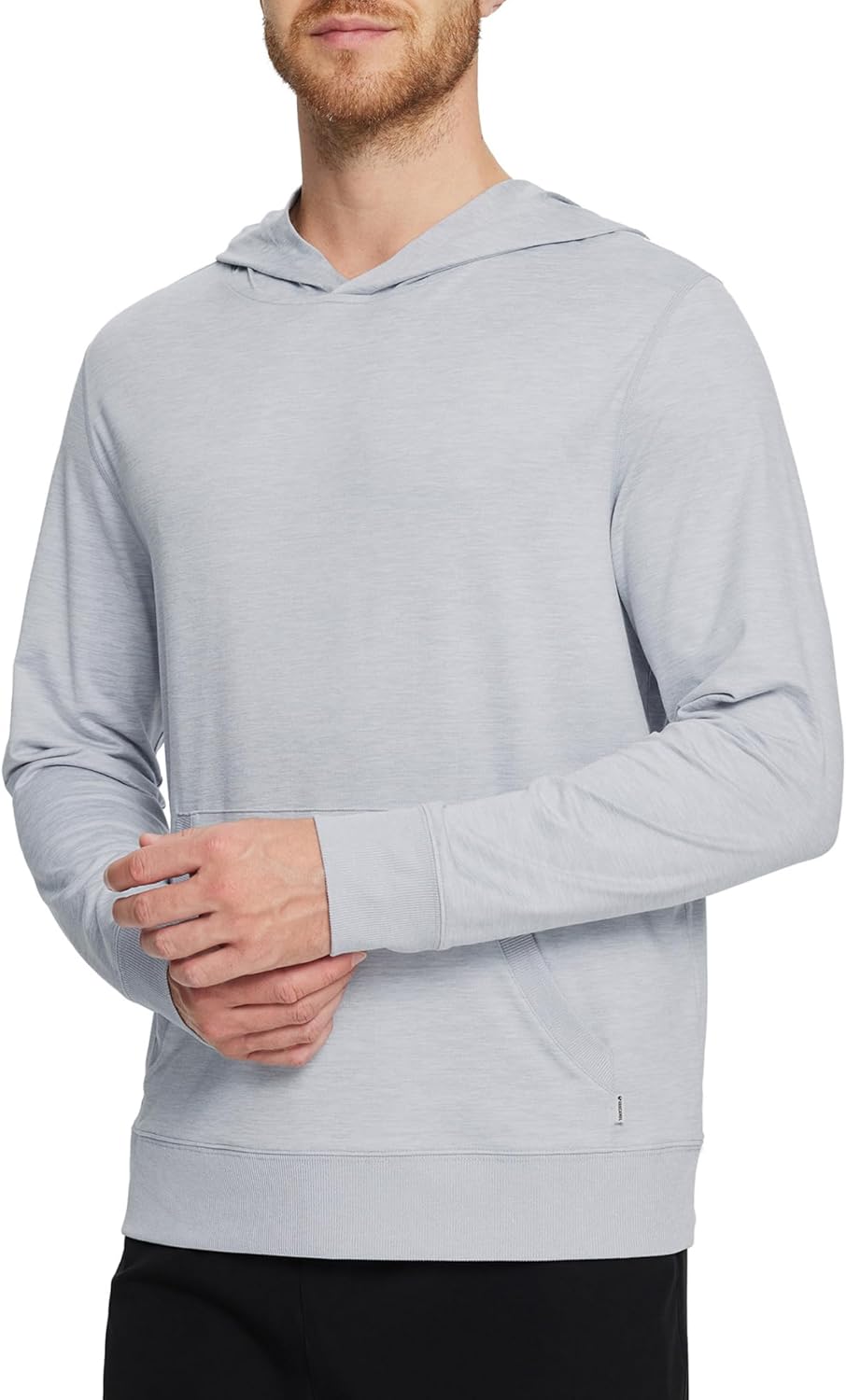 M MAELREG Mens Hoodies Pullover Performance Heather Kangaroo Pocket Thin Hooded Sweatshirt Athletic Golf Hoodies for Men - Image 2