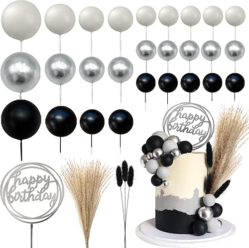 Bolas coloridas para decoración de tartas, mini globos, decoración de cupcakes, bolas de espuma para tartas, flores secas artificiales, decoración