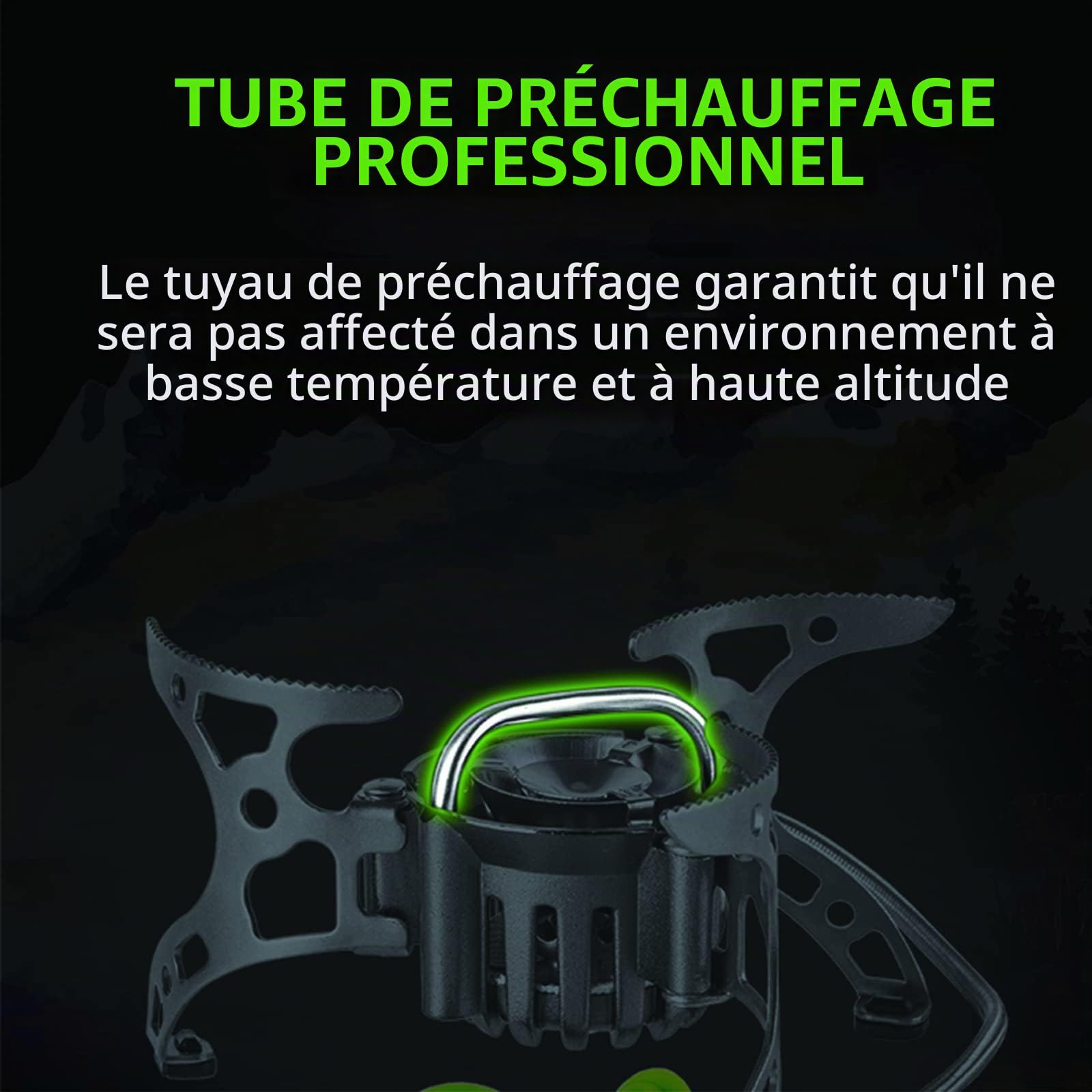 BRS-8 Cuisinière d'extérieur multi-combustibles – Réchaud à kérosène portable avec brûleurs à gaz pliables pour camping et pique-nique