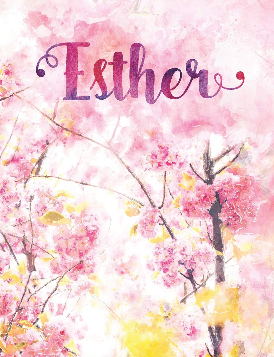 Esther: Personalized Journal - A Pink Cherry Blossom Diary