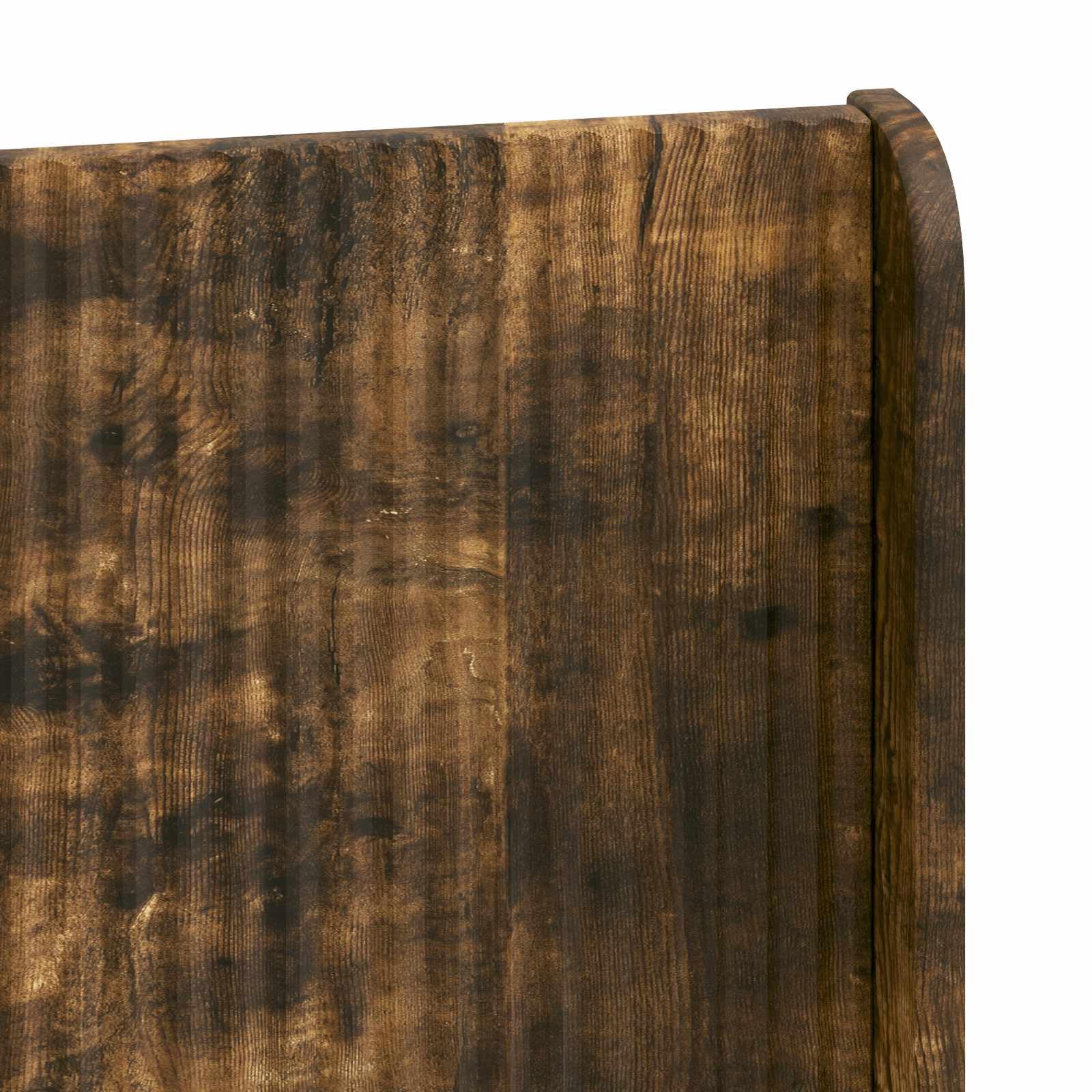 Rama de cama con almacenamiento y cabecero Rovere Fumo 105x203 cm somier de listones fijos compartimentos integrados estructura moderna madera ingenierizada soporte 140 kg fácil montaje