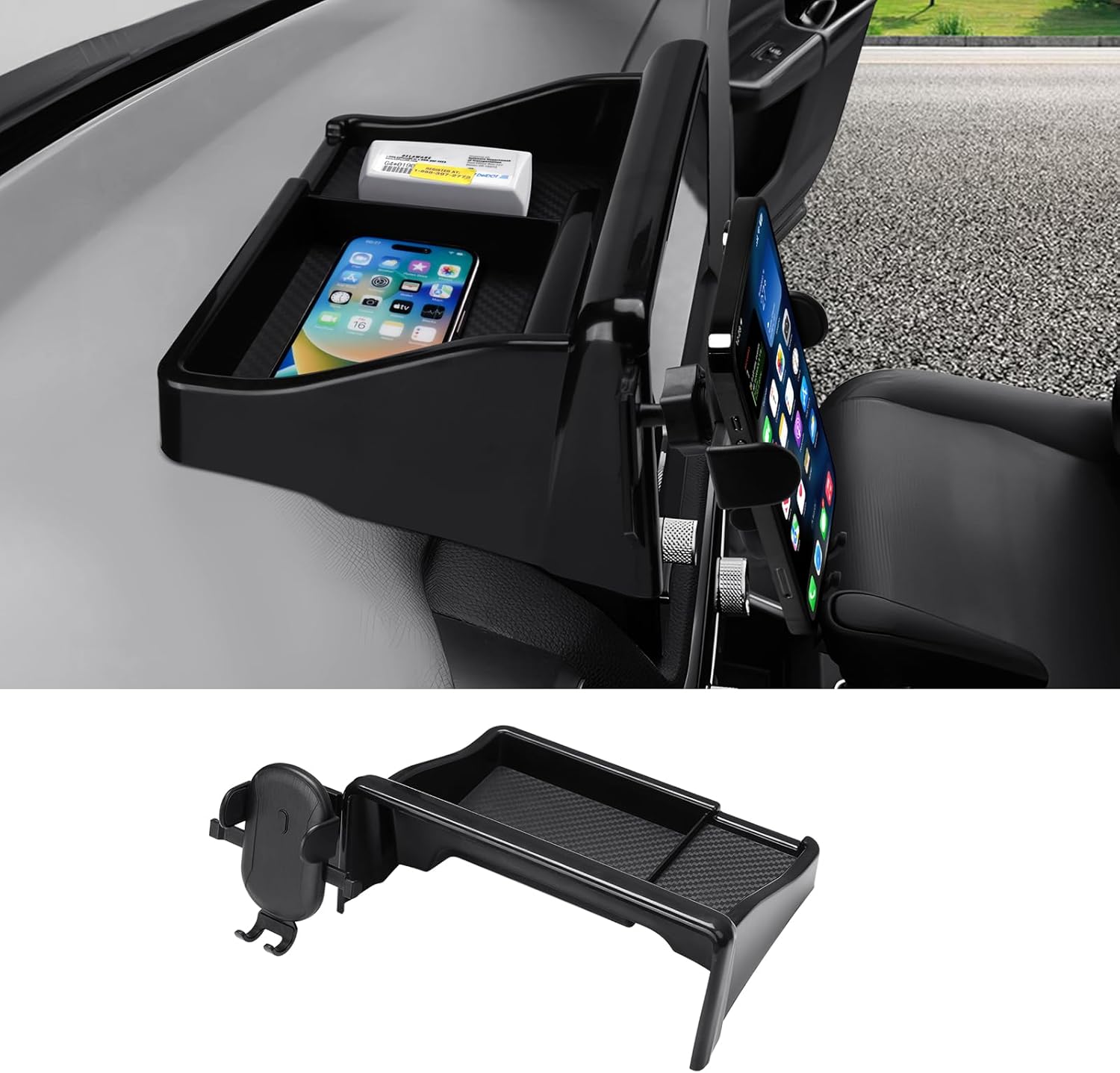 Autorder Car Phone Holder for 2023-2025 2026 Honda CR-V CRV Accessories 7/9-inch Cell Phone Mount with Dash Organizer Hands-Free 360 Degree Rotation