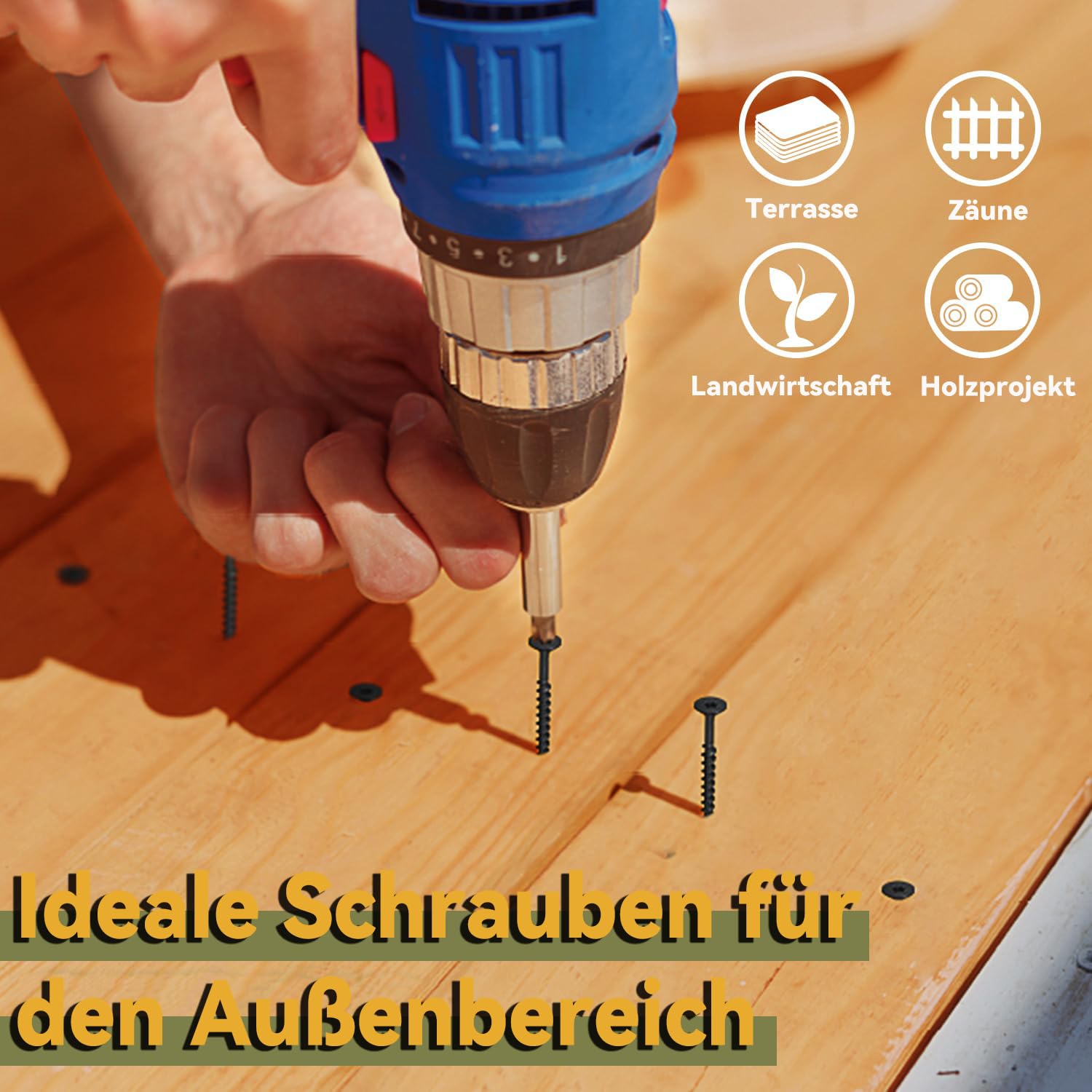 Viti Per Legno Torx 4.8x100mm - Gialle, Con Punta, Filettatura Parziale, 50 Pezzi