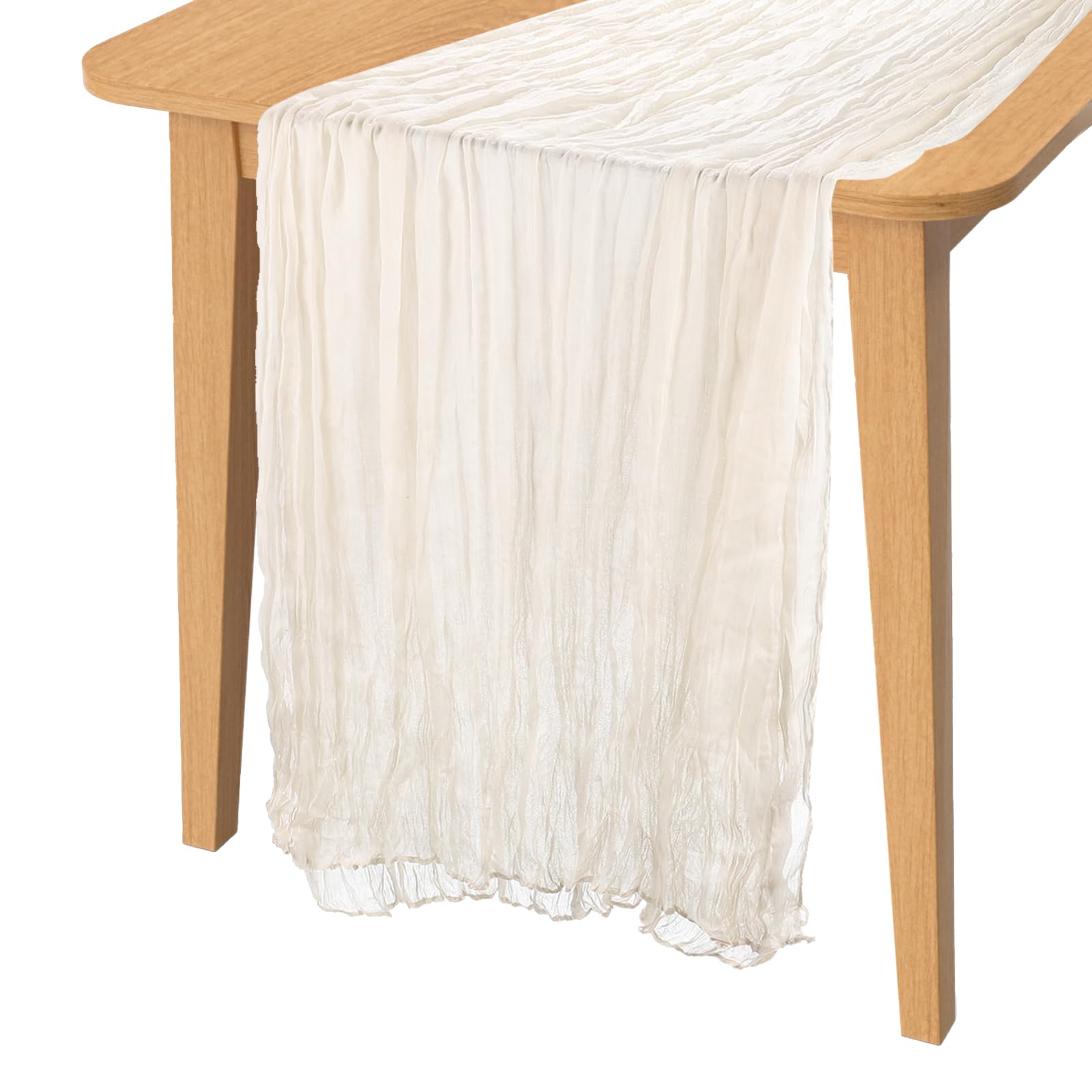 PATIKIL 10 Ft Cheesecloth Table Runner Rustic Gauze Terracotta Cheese Cloth Table Runner with Wrinkled for Bohemian Wedding Party Bridal Shower Table Decoration