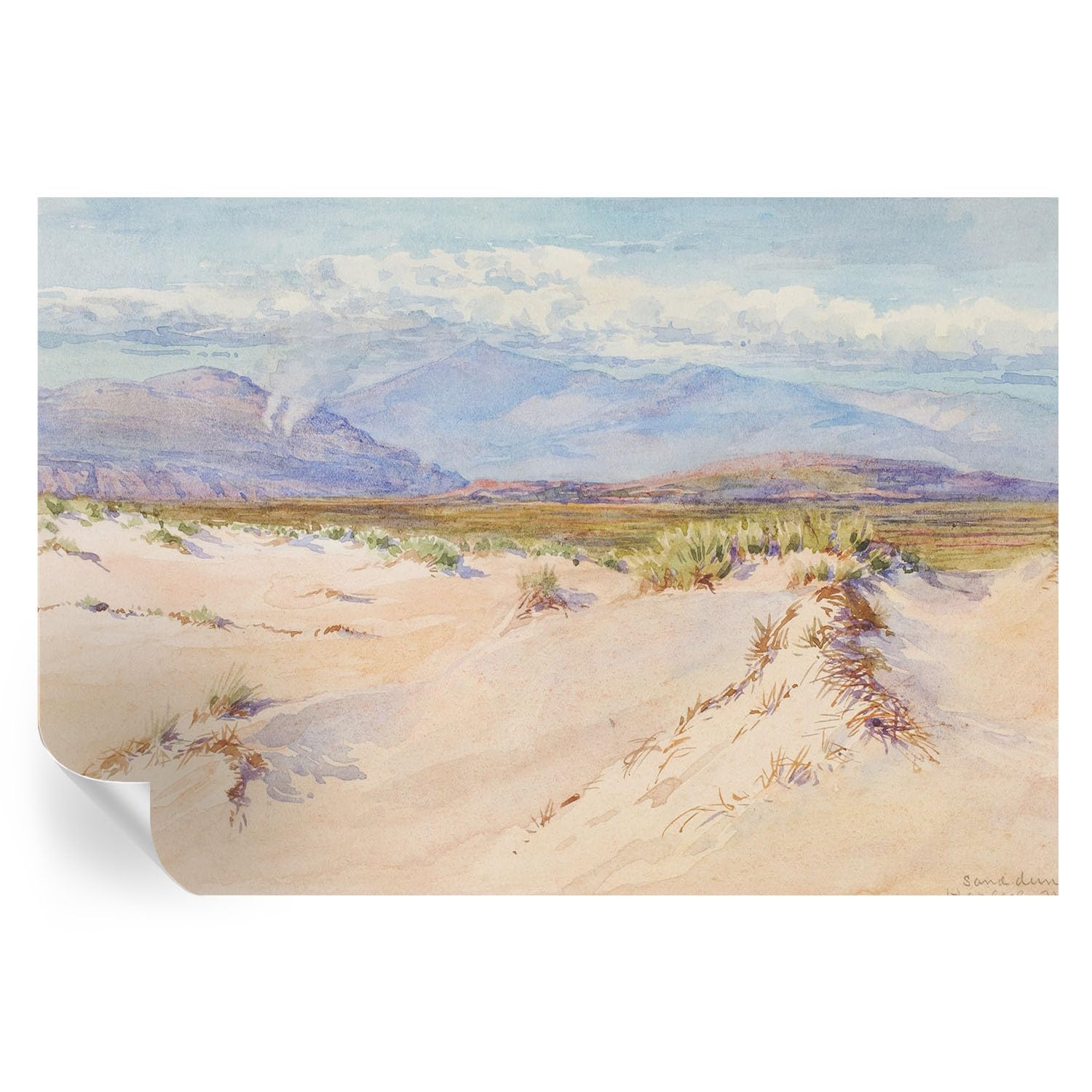 Papel pintado adhesivo de 152x104 cm con paisaje desértico para decorar la pared del dormitorio