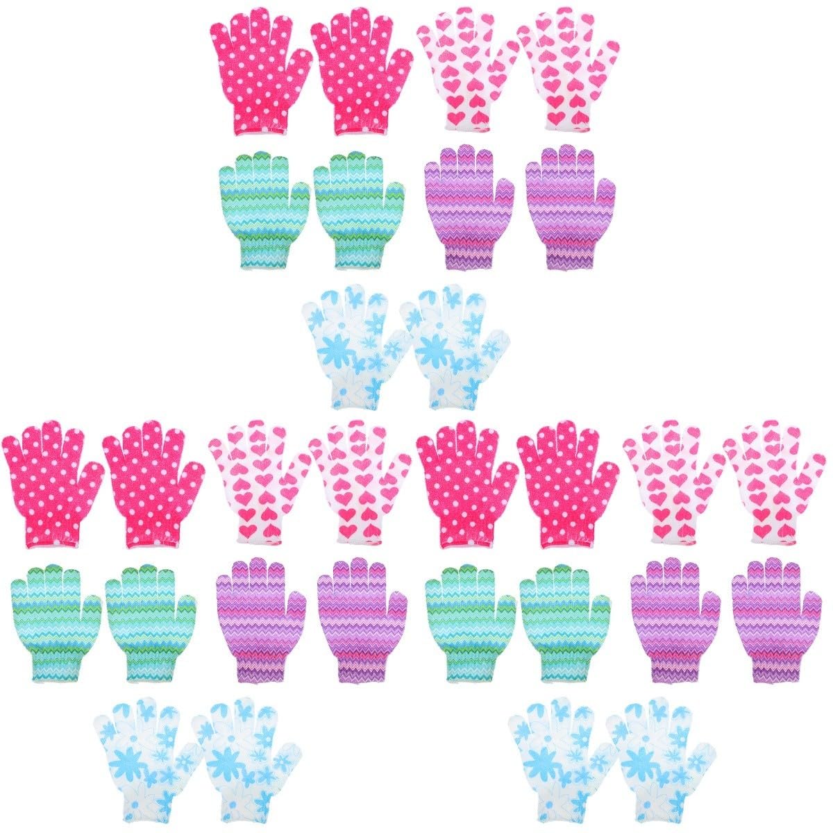 FRCOLOR 30 Pezzi Guanti Da Bagno Bagno Pulire Bagno Di Massaggio Scrubber Guanti Da Bagno Di Massaggio Luffa Guanti Guanti Esfolianti Pratico Guanto Da Esfoliante Guanto Da