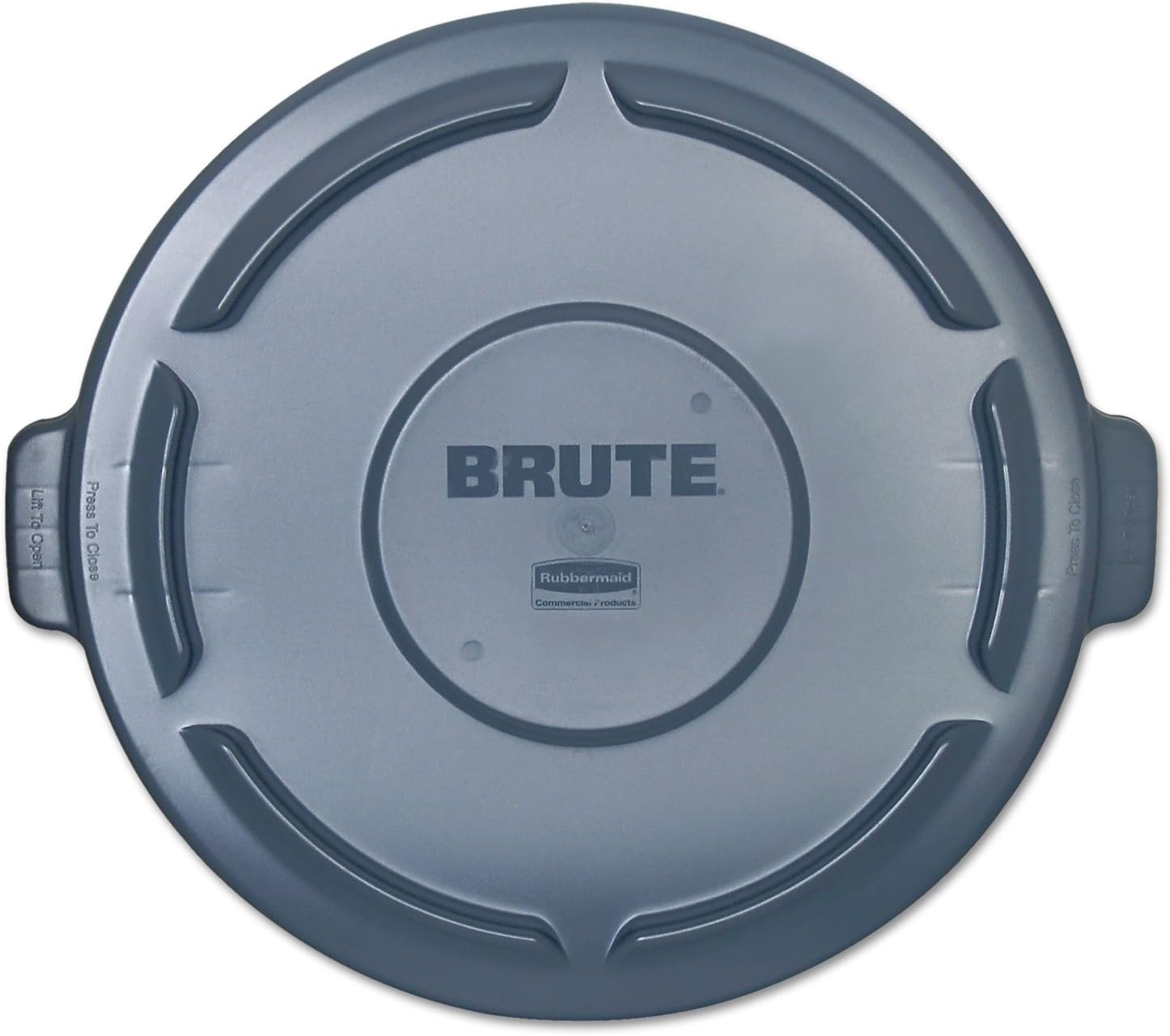 Box King RUB123L Brute Container Flat Lid, 44 gal, 24.25" W x 1.5" H, Gray