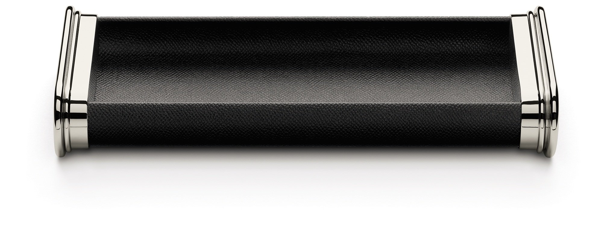 Graf von Faber-Castell 118521 - Portapenne Epsom Cognac, rotondo, in metallo platinato rivestito in pelle