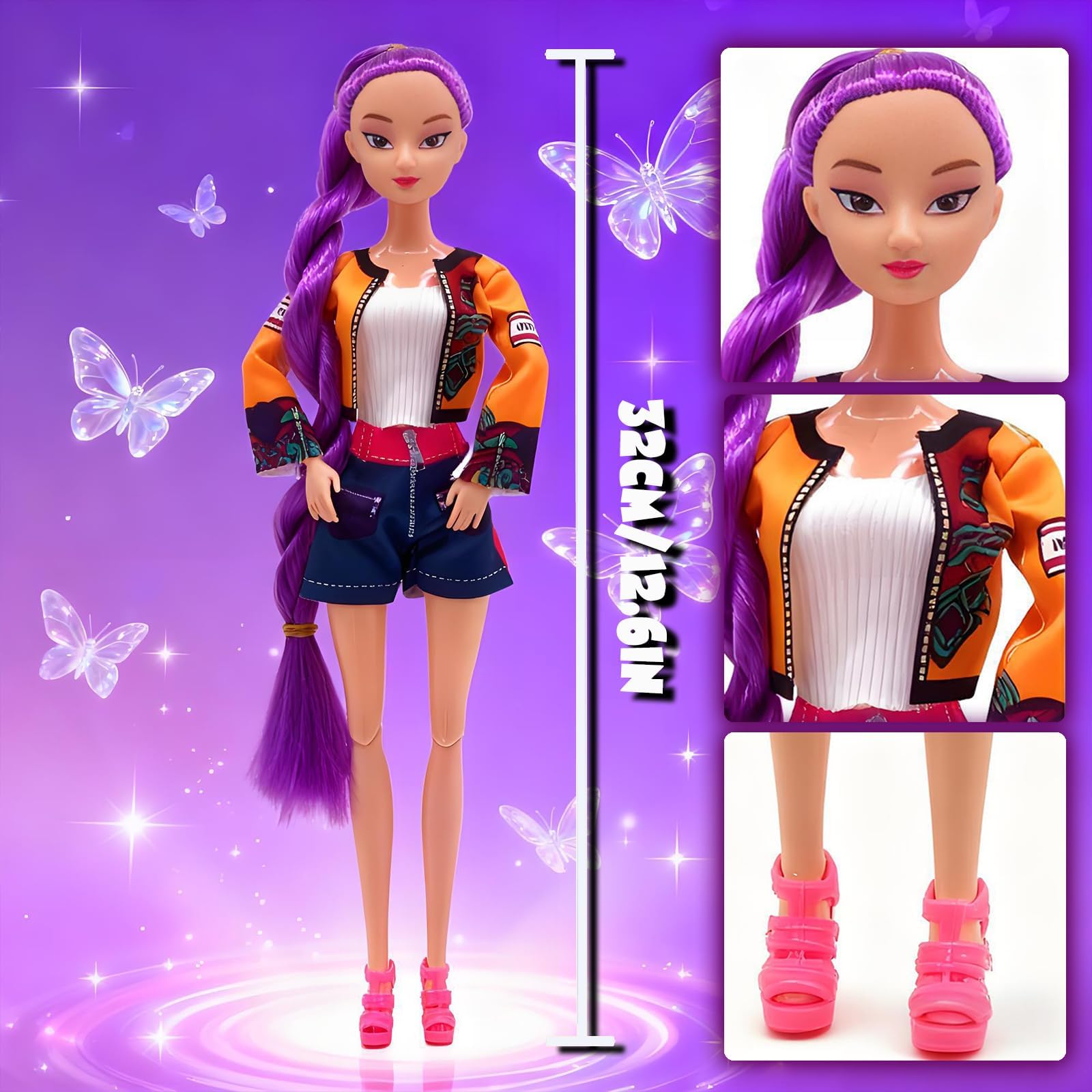 AZDHOT Demon Hunters Toys Action Dolls Set, 11.5-inch Poseable Dolls with Movable Joints, 3-Pack Collectible Model Toys for Fans and Kids Game Gift — view 6