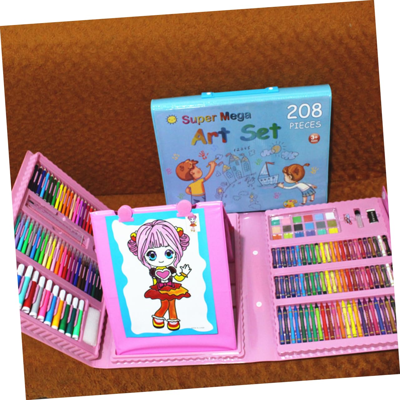 Lot de 208 Stylos Gel Aquarelle Fluorescents, Pointe Fine, Écriture Fluide, en Plastique, pour Coloriage et Journaux, Adultes et Garçon et Filles