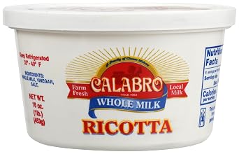 Calabro Cheese, Ricotta Whole Milk, 16 Ounce