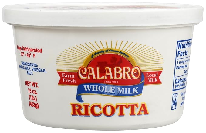 Calabro Cheese Fresh Whole Milk Ricotta, 16 OZ