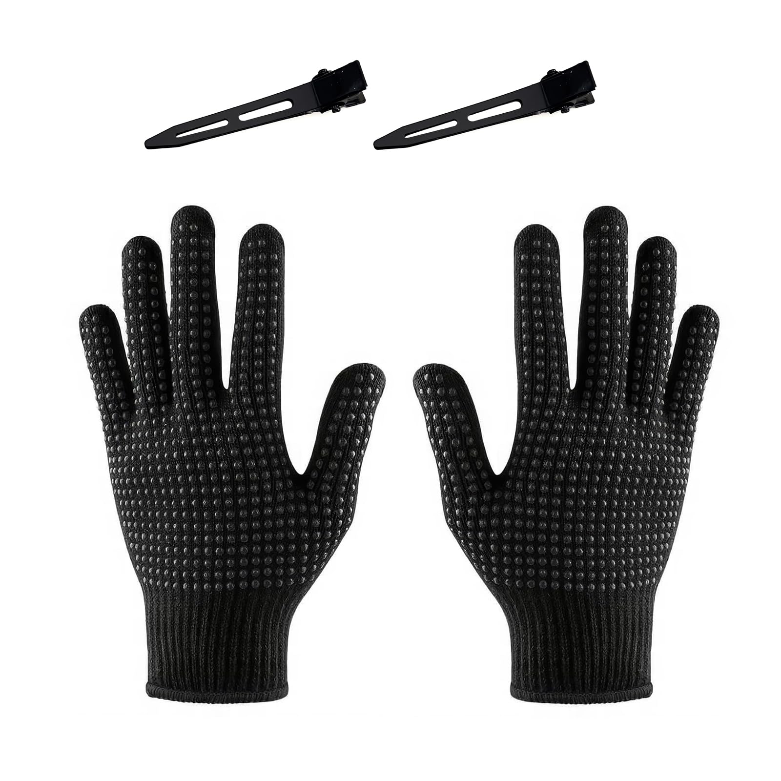 2 Gant Anti Chaleur,Gants professionnels résistants à la chaleur,Gants Résistants à la Chaleur,pour fer à friser pour coiffer les cheveux, pour lisseur boucleur,coiffure,fer à lisser et fer