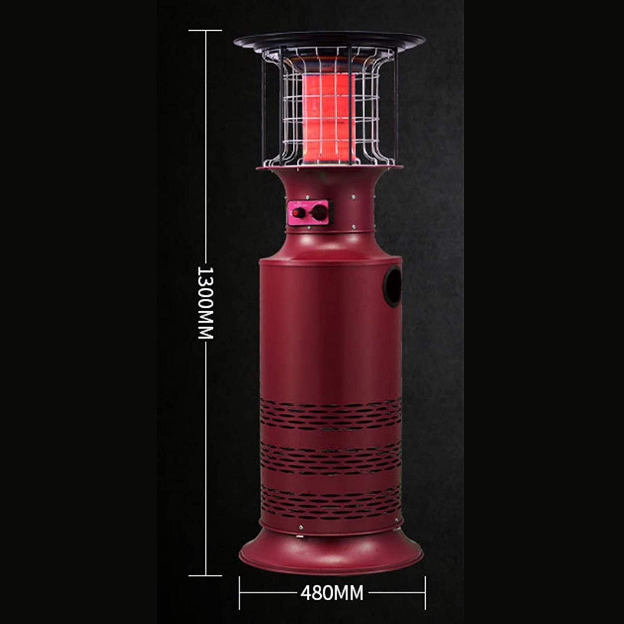 Grzejnik tarasowy Zewnętrzny grzejnik propanowy, Podgrzewacz gazu skroplonego 360 °, Wielofunkcyjna ogrodowa lampa grzewcza, Piec grzewczy z regulacją temperatury, Komercyjny/domowy little surprise