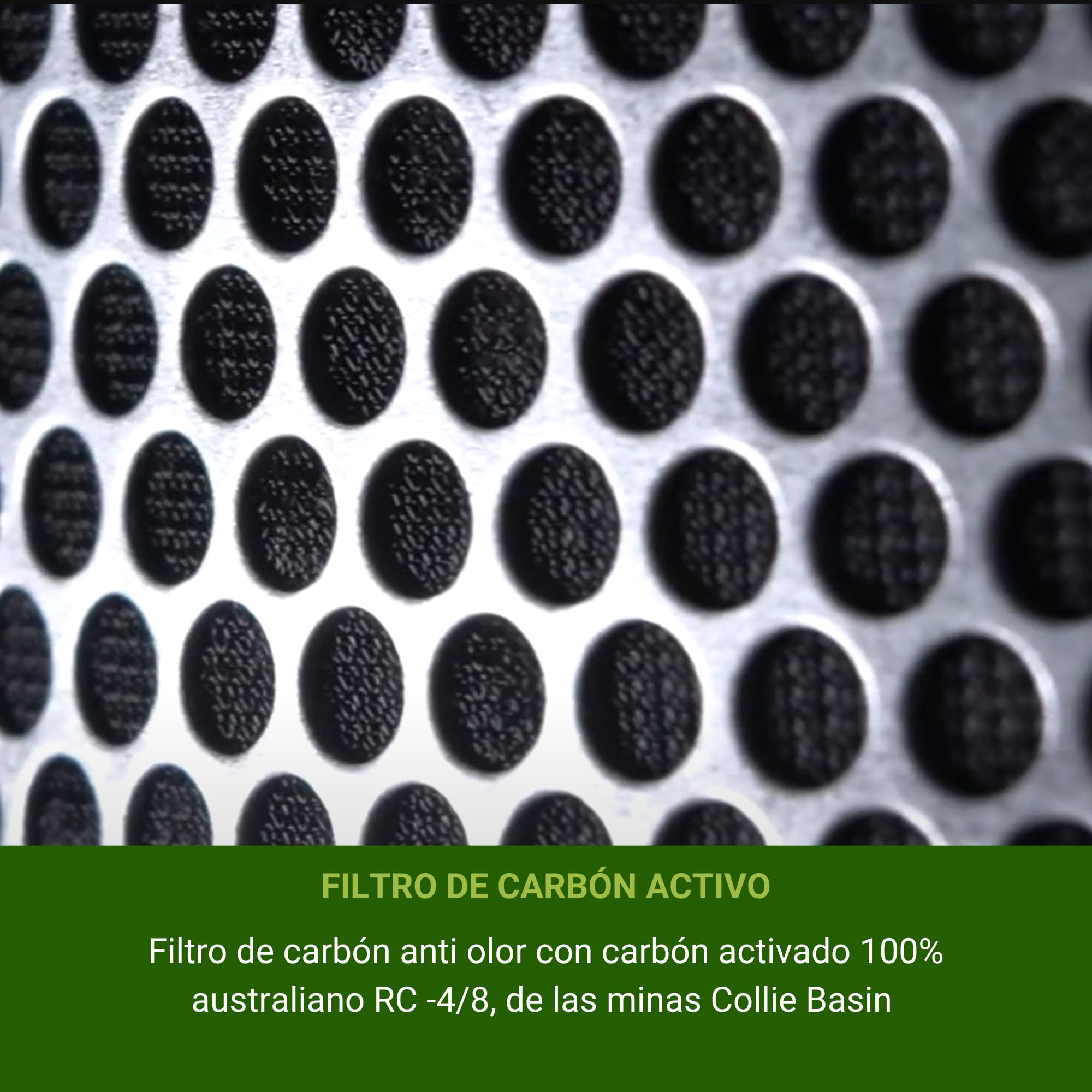 Filtro de Carbón Activo para Armario de Cultivo 600 m³/h | Tubo Neutralizador de Olores para Cultivo Hidropónico | Carbon 100% Australiano RC -4/8 | Ø 150 mm Longitud 300 mm