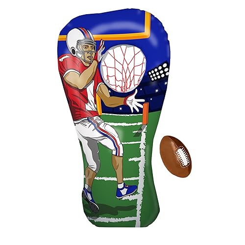 Island Genius Inflatable Football Target Toss Toy and Game for