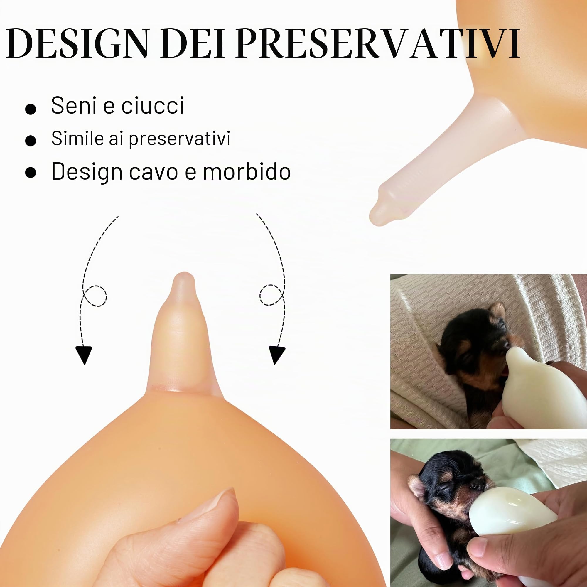 Doggiema Alimentatore di latte per cuccioli Nipple Puppy Bottle Alimentatori per cuccioli Bubble Milk Bowl