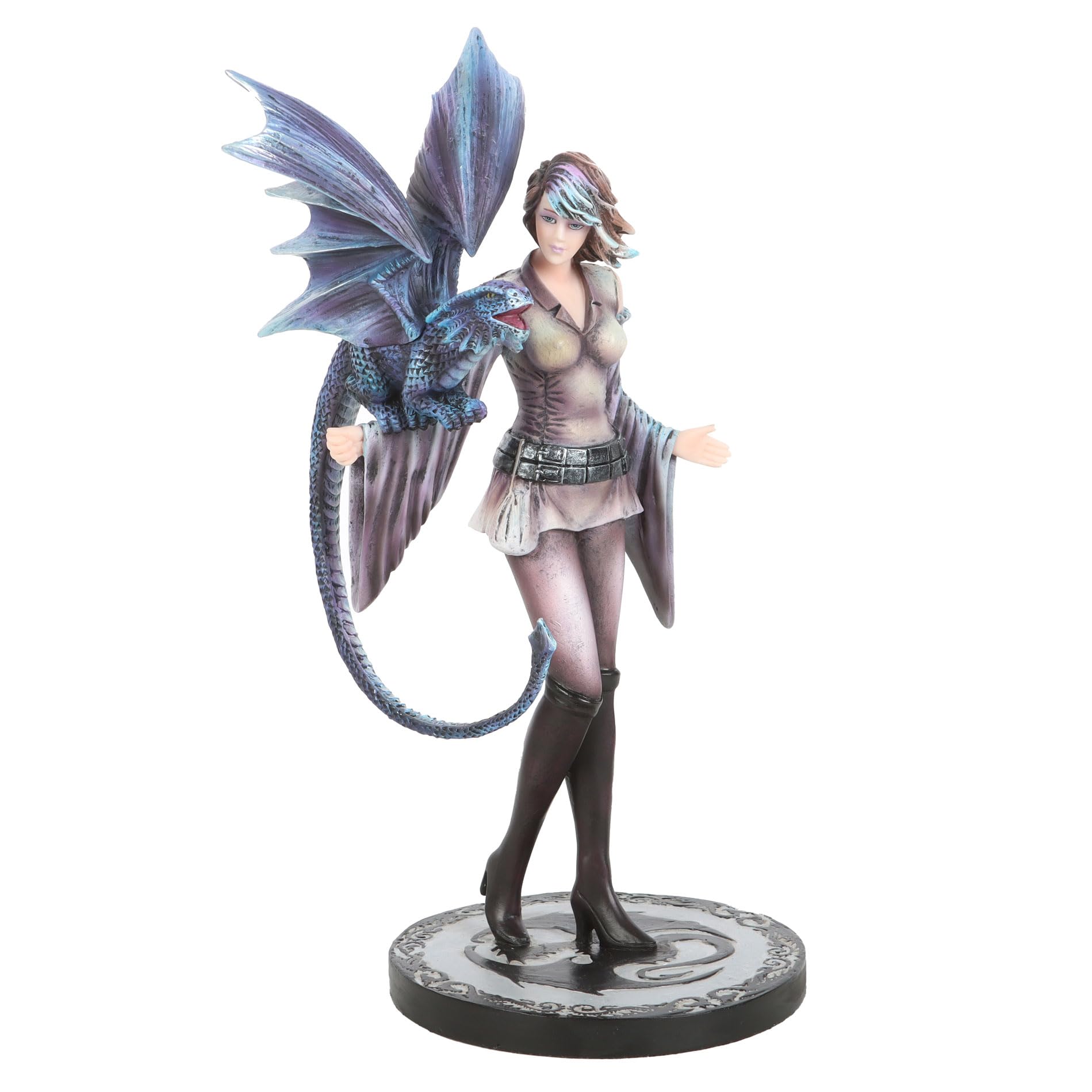 Anne Stokes Dragon Trainer Ornament - Dragon and Girl Friendship Figurine, Fantasy Art Collectible Gift - Mystical Bond Sculpture from Exclusive Anne Stokes Collection - Something Different