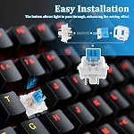 150 PCS Mechanical Keyboard Switches, Mechanical Gaming Keyboard, Clicky, Tactile, LED Compatible, Dustproof, Waterproof, DIY Replaceable Including Blue, Brown and Red Three Colors