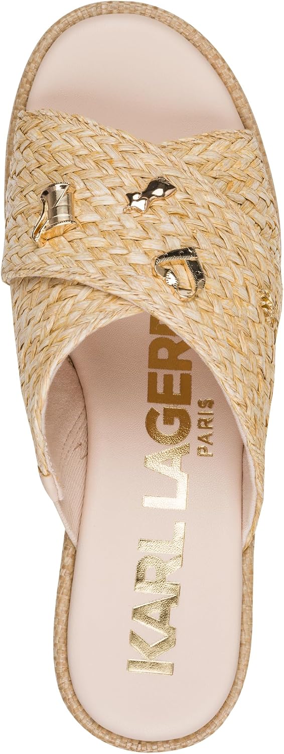 KARL LAGERFELD womens Caleigh Atelier Wedge Sandal With Pins image 4
