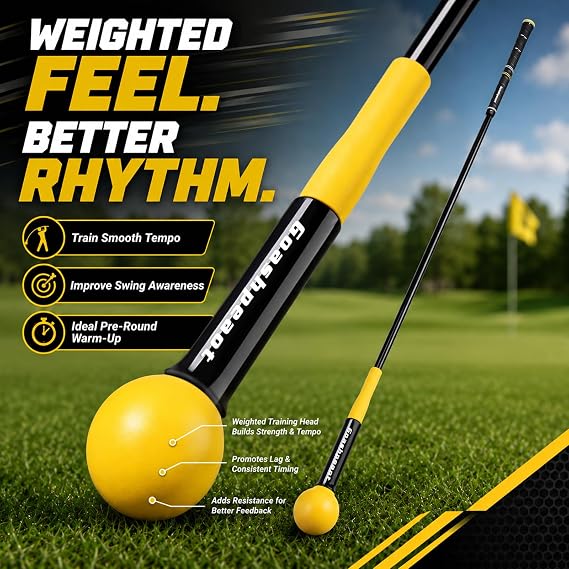 Golf Swing Trainer, Golf Warm-Up Stick for Improve Strength Tempo Balance and Flexibility, Golf Training Aid Ideal for Indoor and Outdoor Practice