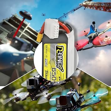 TATTU 4S LiPo Battery 650mAh 14.8V 95C 4S Lipo Battery with XT30 Plug for Multi Rotor FPV from Size 90 to 180 Torrent 110 Lizard 95