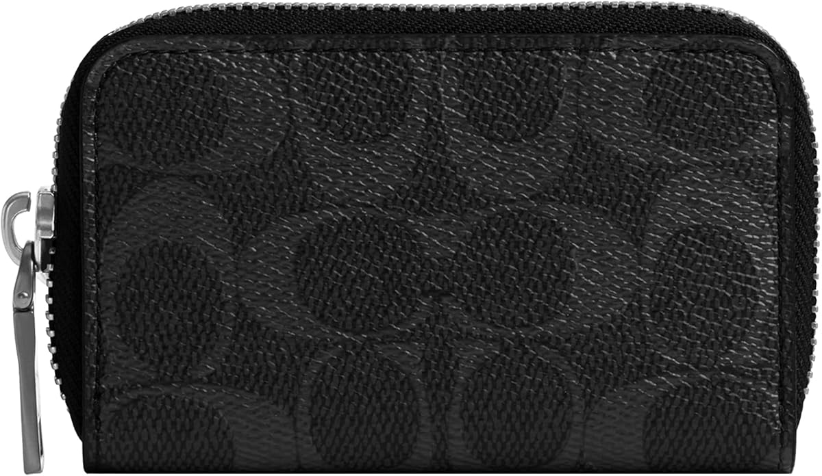 Small Zip Around Card Case in Signature