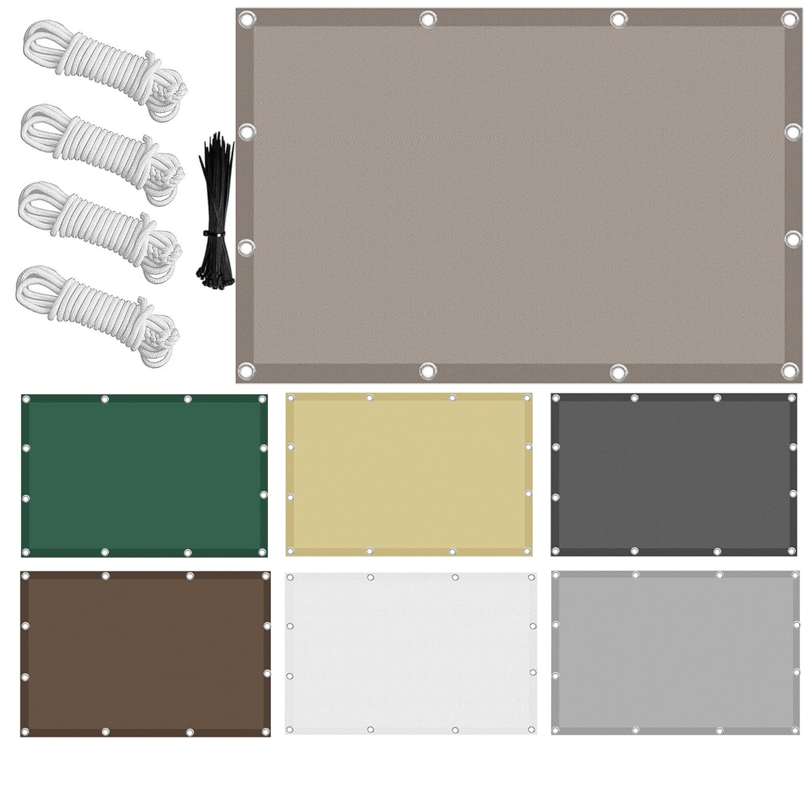 XANAYXWJ Wodoodporny żagiel przeciwsłoneczny 3x5 m - ochrona 95% UV, wiatroodporny z oczkami, idealny na imprezy na świeżym powietrzu, na patio, w ogrodzie, na pergoli, na balkonie - szary