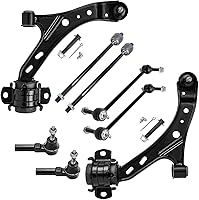 Vista 1476 de Detroit Axle - Kit de suspensión frontal de 8 piezas para Dodge Journey 2009-2015, 2 brazos de control inferiores, 2 rótulas, 2 varillas