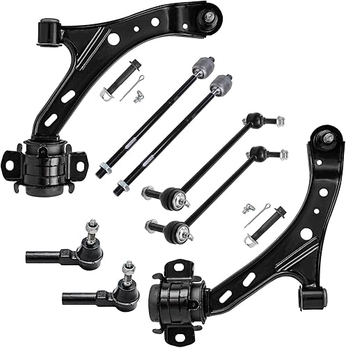 Miniatura 1455 de Detroit Axle - Kit de brazos de control de extremo delantero RWD para Dodge Ram 03-06 2500 3500, 2 brazos de control superior con rótula 2 varillas
