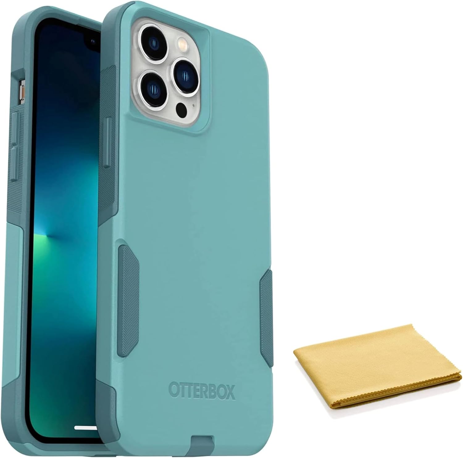 OtterBox Commuter Series Case for iPhone 13 Pro Max & iPhone 12 Pro Max with Cleaning Cloth - Non-Retail Packaging - Riveting Way