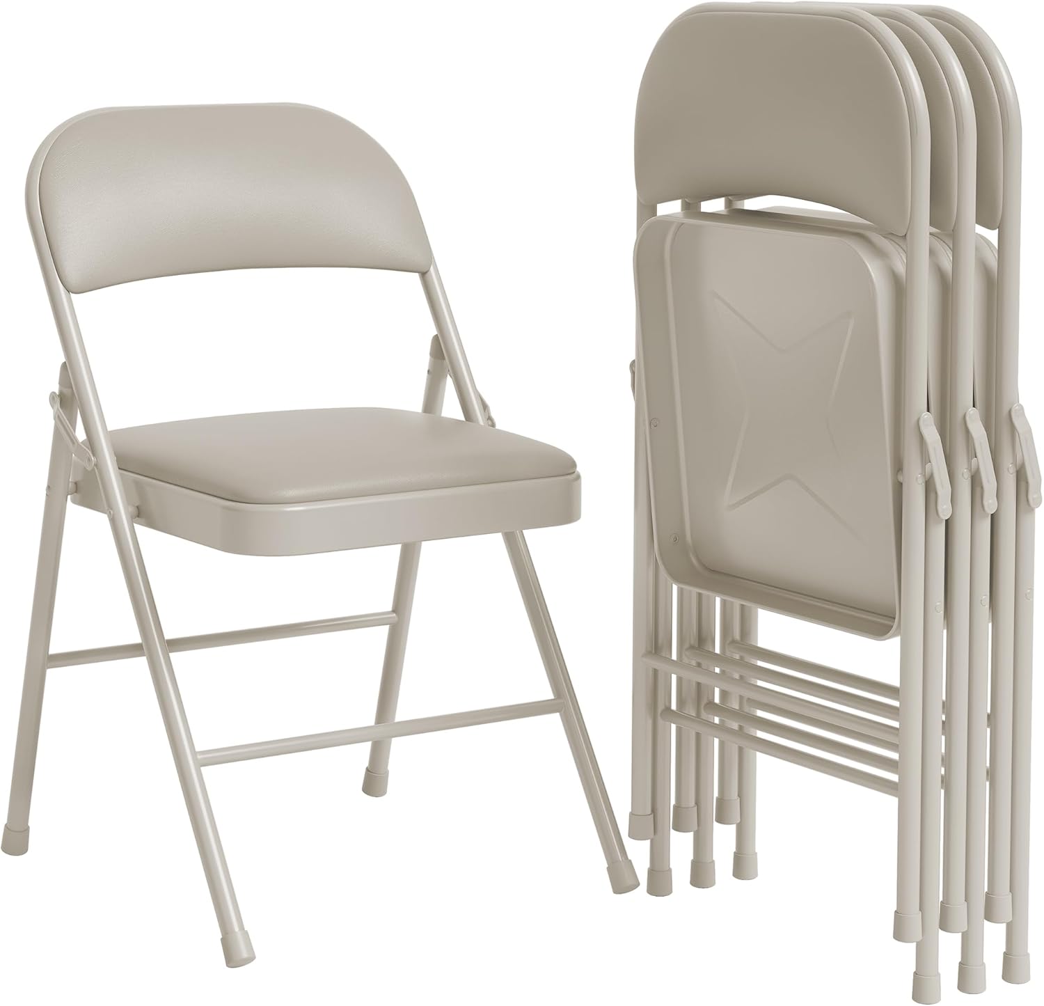 Zalema 4 Pack Black Folding Chairs With Padded Seats For Outdoor - View #10