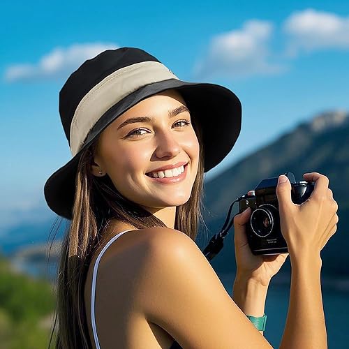 Miniatura 5 de Clakllie Sombreros de pescador de mezclilla lavados, plegable, para exteriores, para viajes, retro, suave, safari, boonie, pesca, caza, gorras