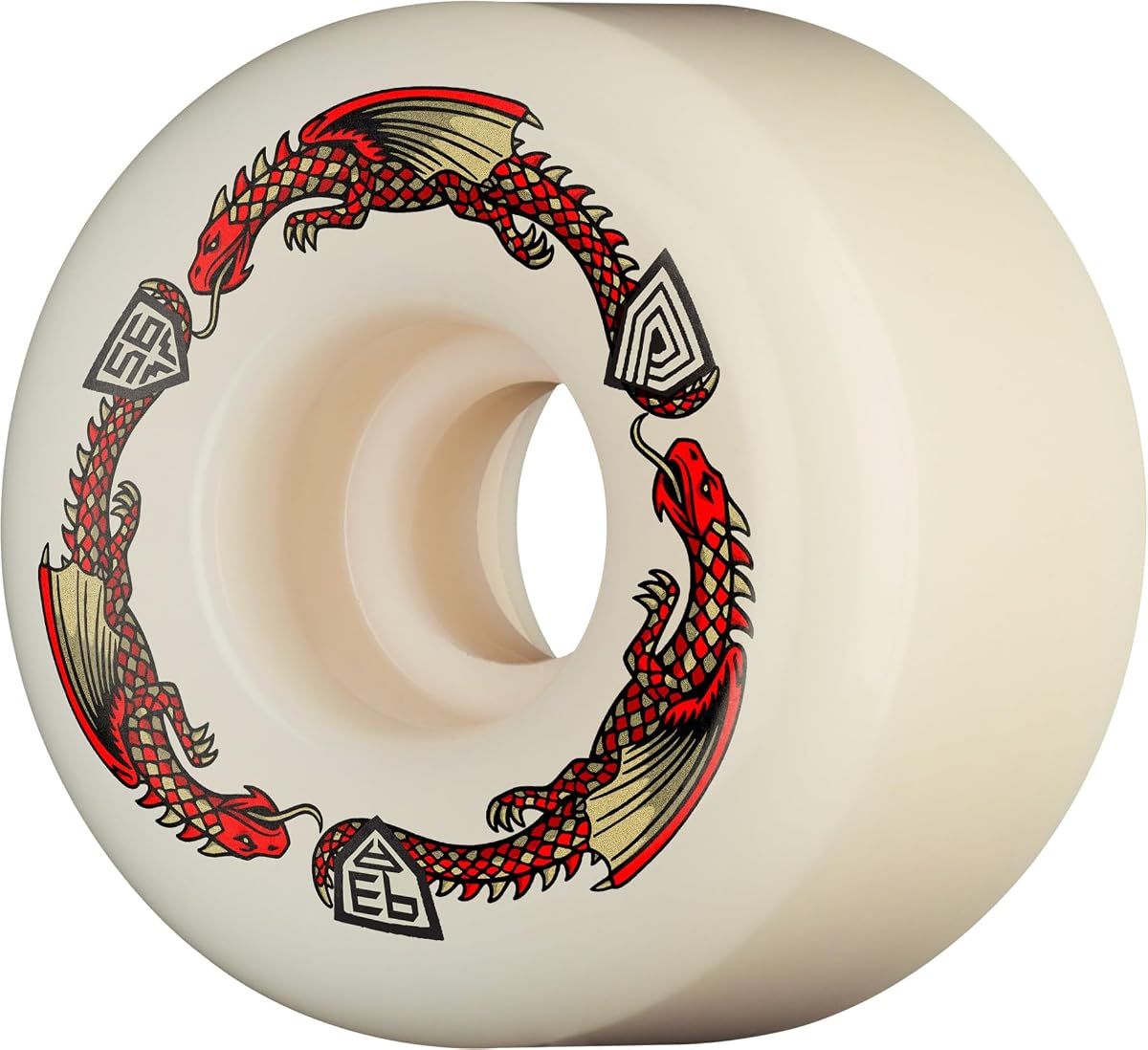 Powell Peralta Dragon Formula Skateboard Wheels 93A, V7 Double Locks, 56mm x 36mm