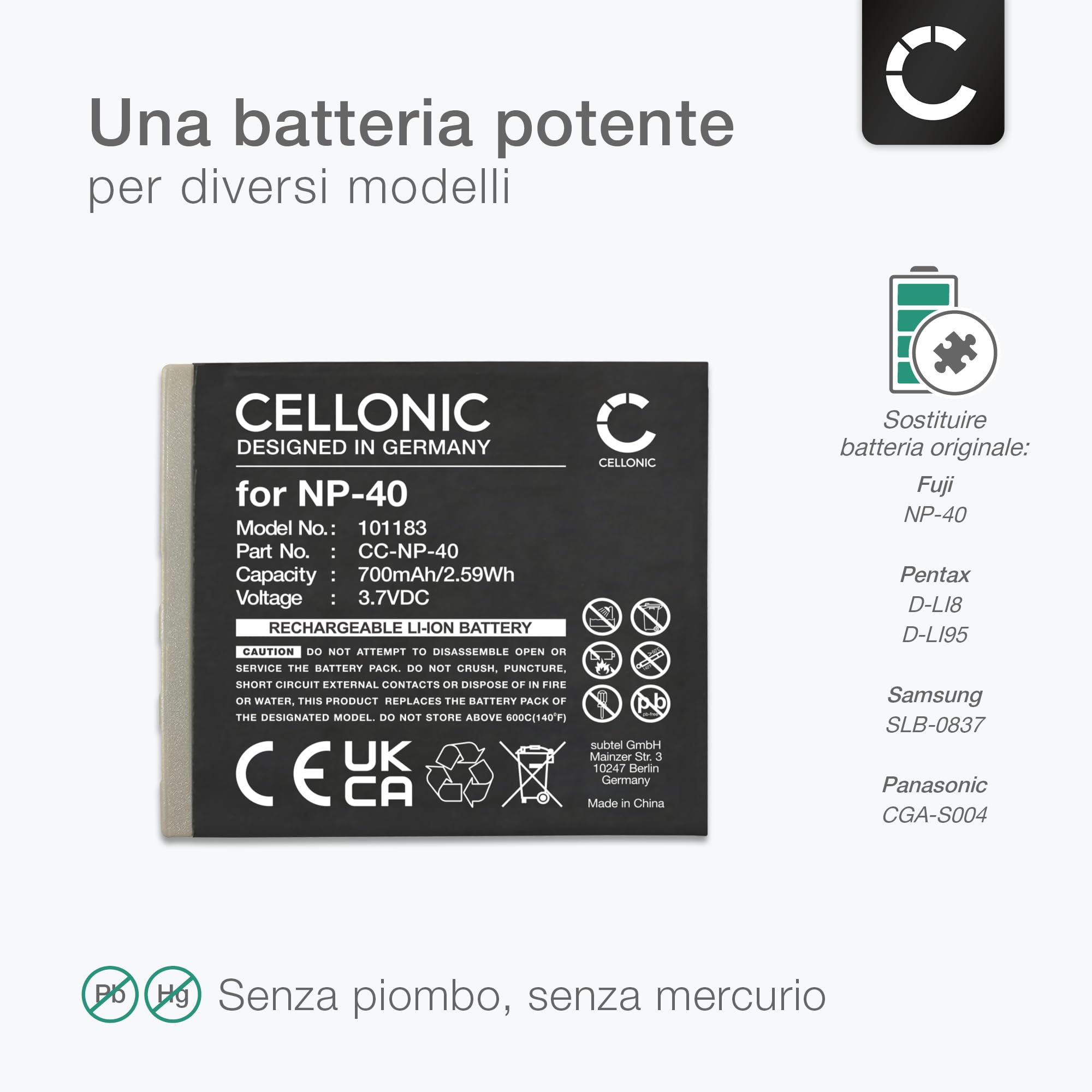 Batteria Nytech DS-5200, 700mAh