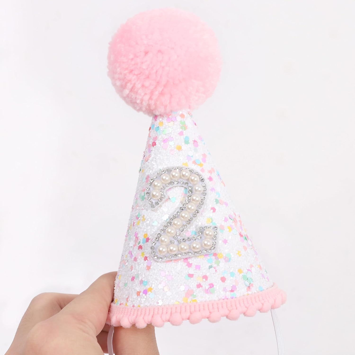 Pink 2nd Birthday Hat - Colorful Dots, Two Sweet Decor, Sprinkle Second Birthday - Image 7