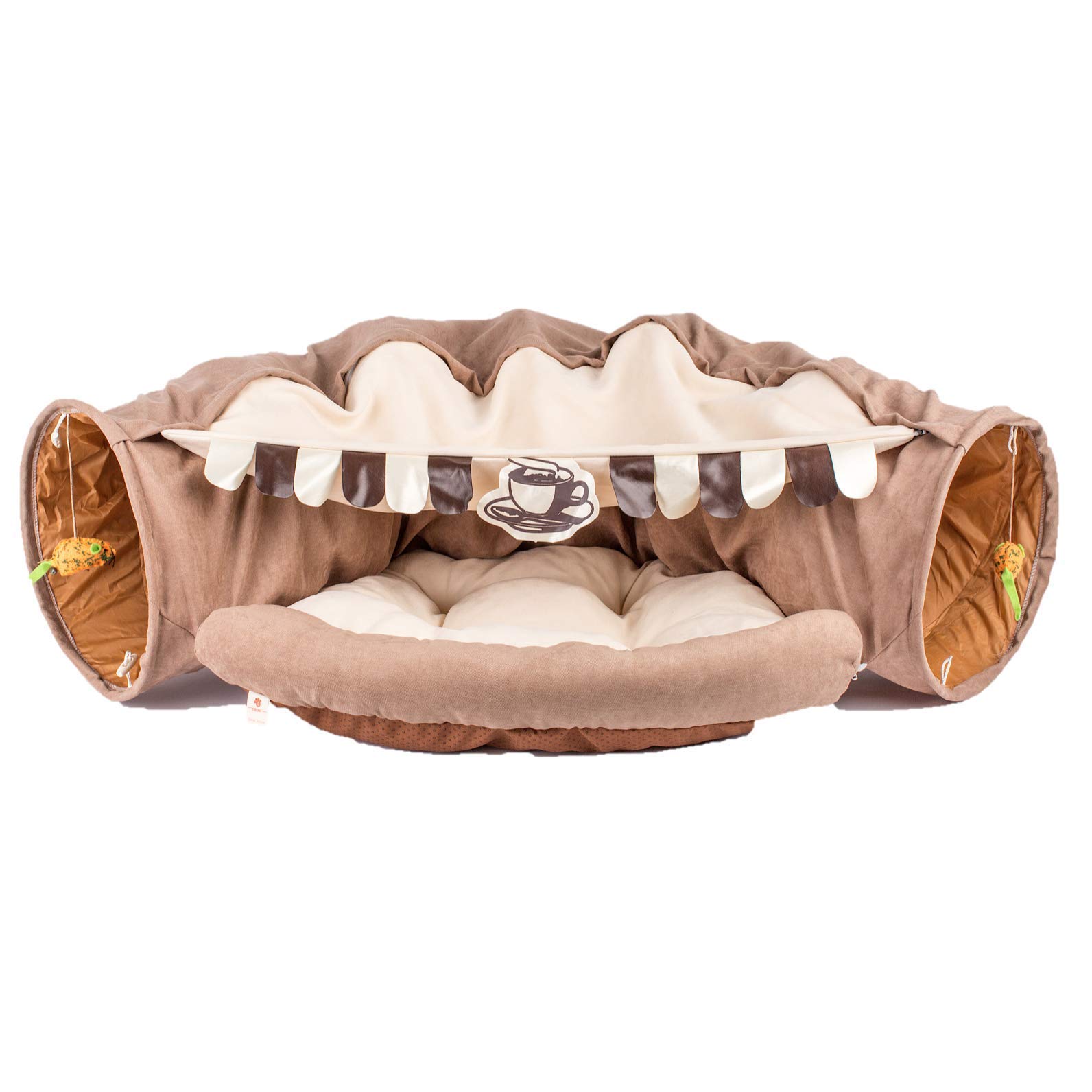 Buy MelPet Cat Tunnel Bed, 2 in 1 Cat Tunnel with Scratching Ball