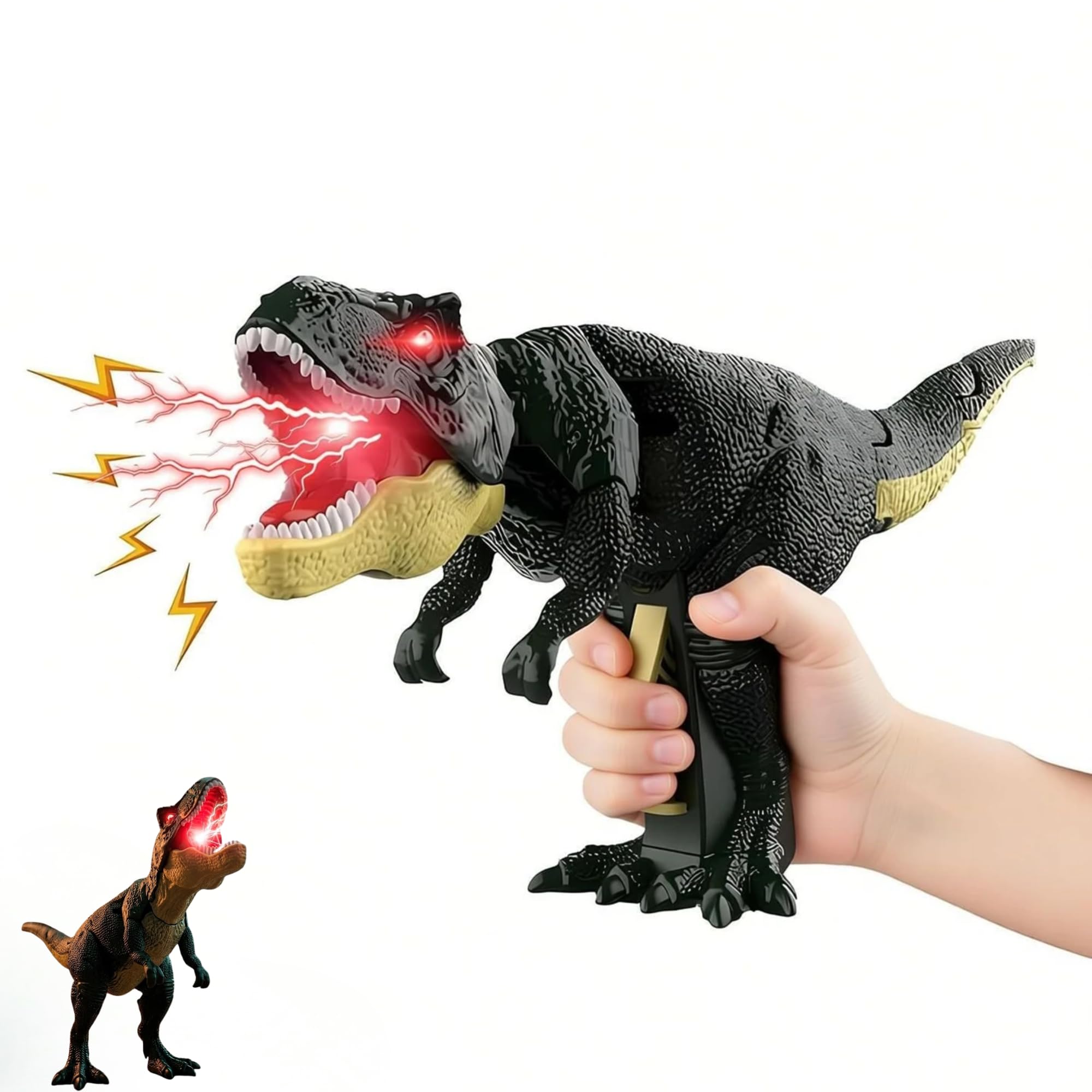 Drumstone (3 Years Warranty) Dinosaur Roaring Toy for Kids with Realistic Sound Effects, Interactive Dinosaur Figure, Educational Pretend Play Animal Toy for Boys and Girls,-image-4