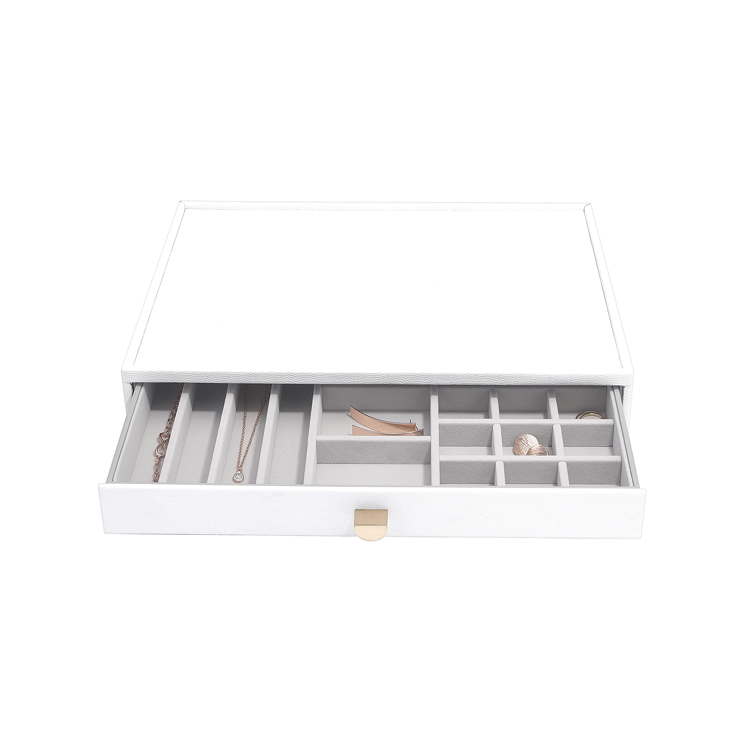Stackers White Pebble Supersize All In One Jewellery Drawer Layer
