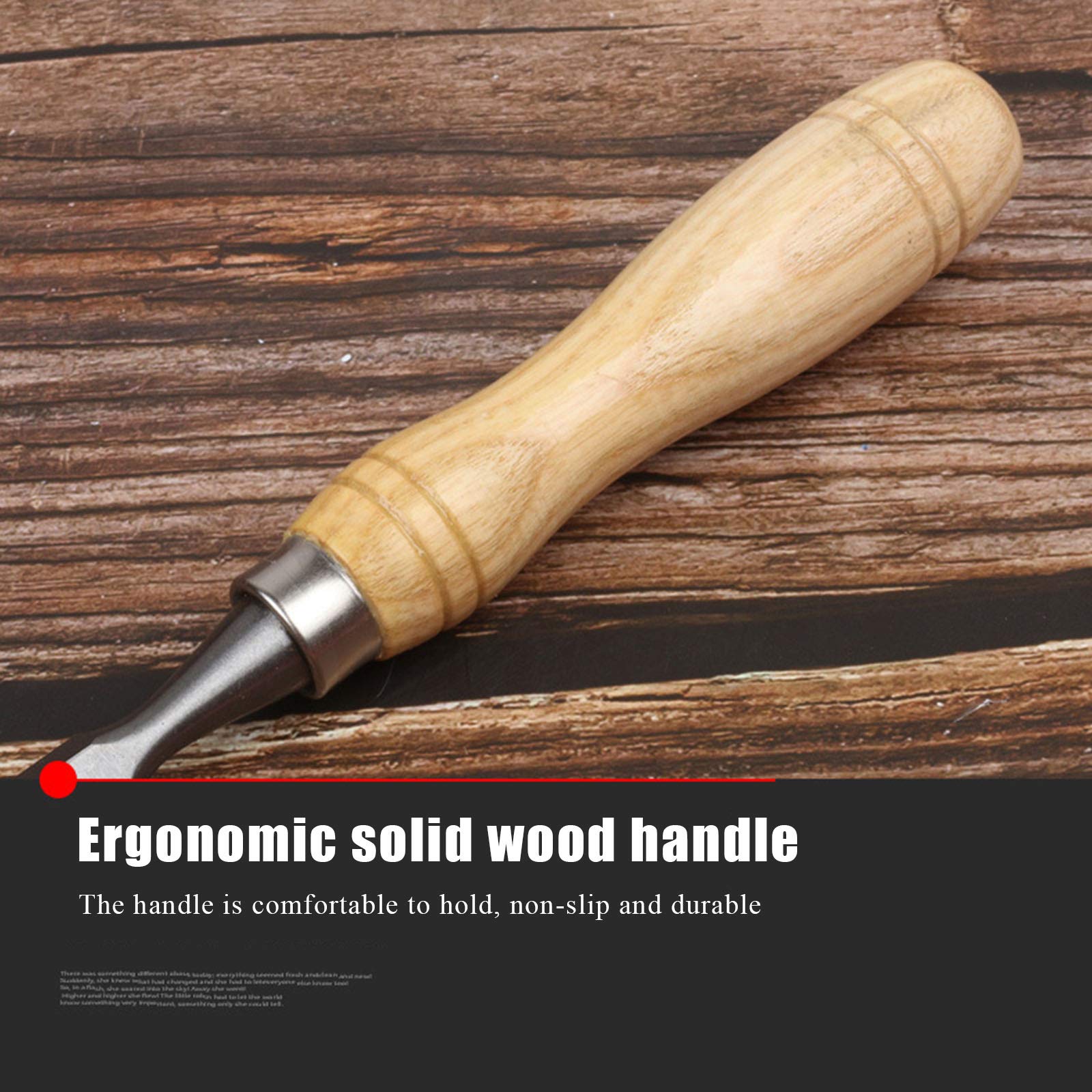 Del mismo tamaño de madera tallando las herramientas conjunto de 12 con la caja de madera - Formones Cinceles Cuchillo de trinchar para principiantes, aficionados y profesionales
