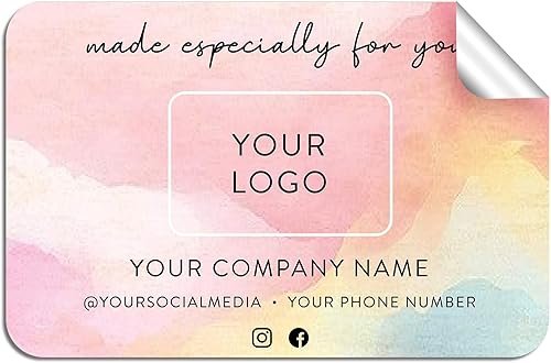 Vista 141 de DayStar Custom Signs & Design, Paquete de 60 calcomanías rectangulares personalizadas de vinilo personalizadas para logotipo de pequeñas empresas