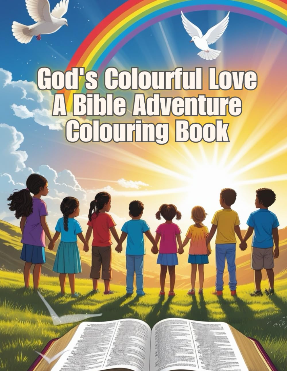 God's Colourful Love: A Bible Adventure Colouring Book for Primary School Kids | Fun Faith-Filled Pages with Scripture to Colour and Reflect On