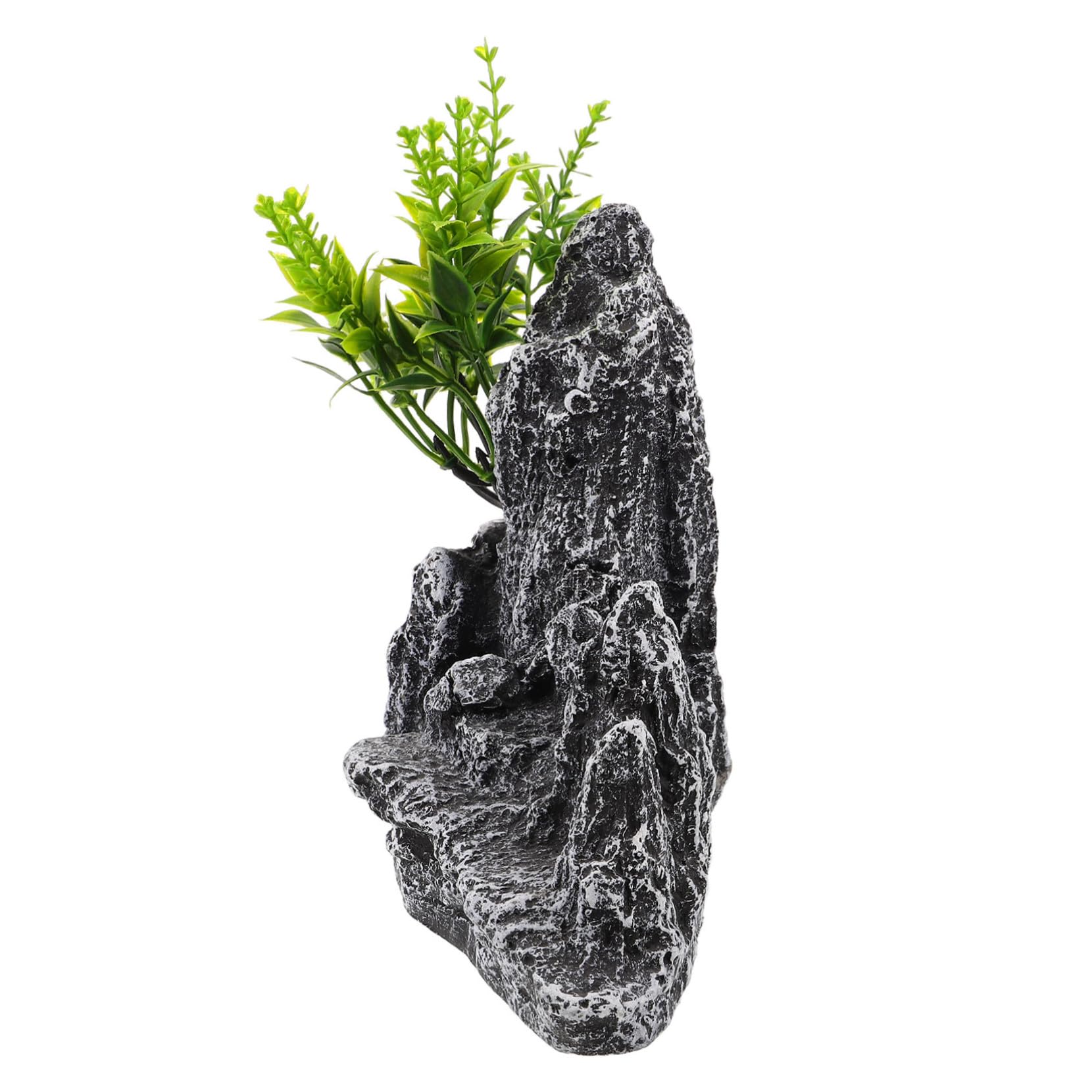 GALPADA Decoración Acuática Miniatura Piedra Artificial Montaña para Acuarios Adorno Naturalista para Paisajismo de Peceras y Jardines Miniatura Estatua de Roca Simulada para Pequeños