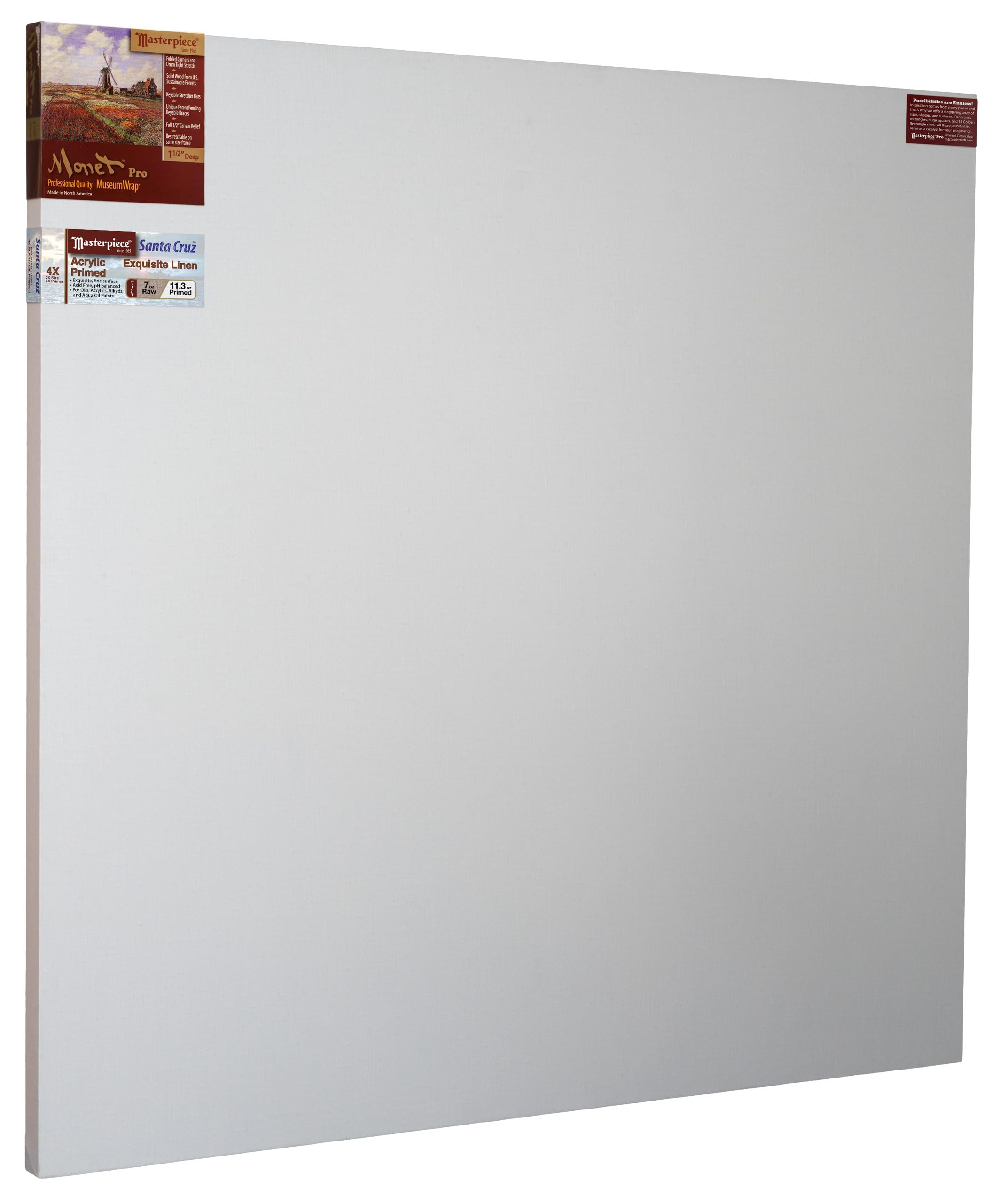 Photo 1 of Masterpiece Monet Pro Linen Artist Canvas 54" x 54" (3 Pack)