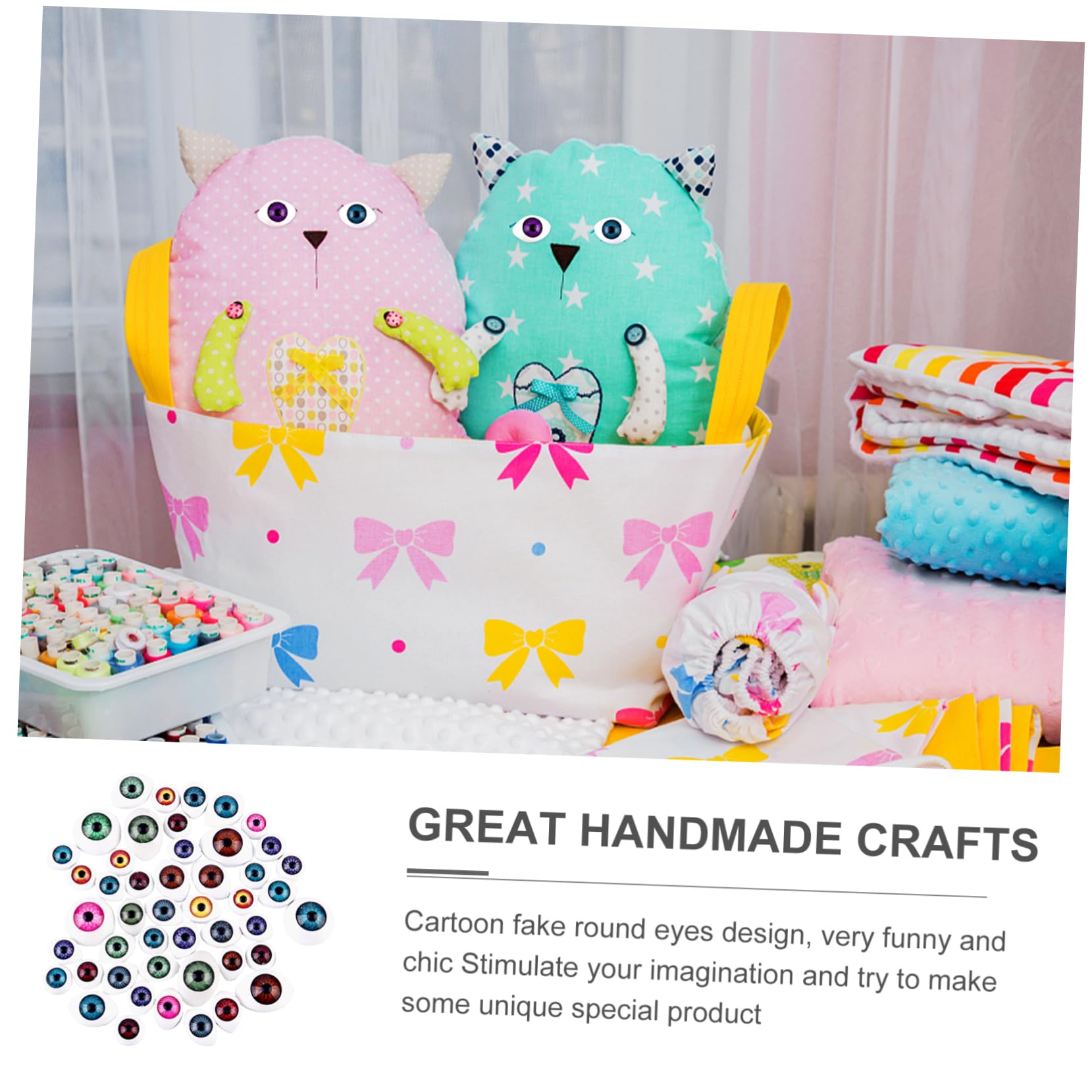 DOITOOL 100pcs Doll Eyes Green Eye Wiggle Eyes Big Stuffed Eyeball Doll Eyes for Crafts Dolls Sensory Simulation Eye Cute Eyes Puppet Eyeball Realistic Eye Eyeball Model Resin