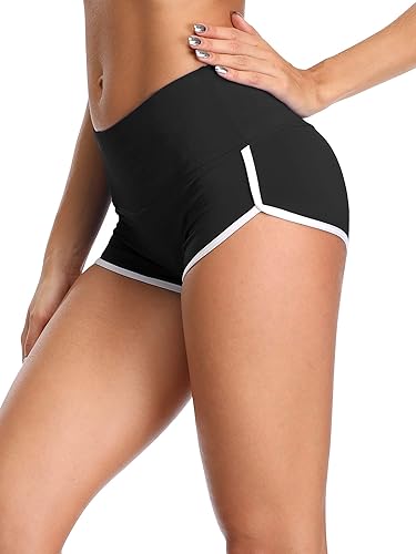 CADMUS Women's Workout Yoga Gym Shorts - Large - Pack of 1:1301# Black