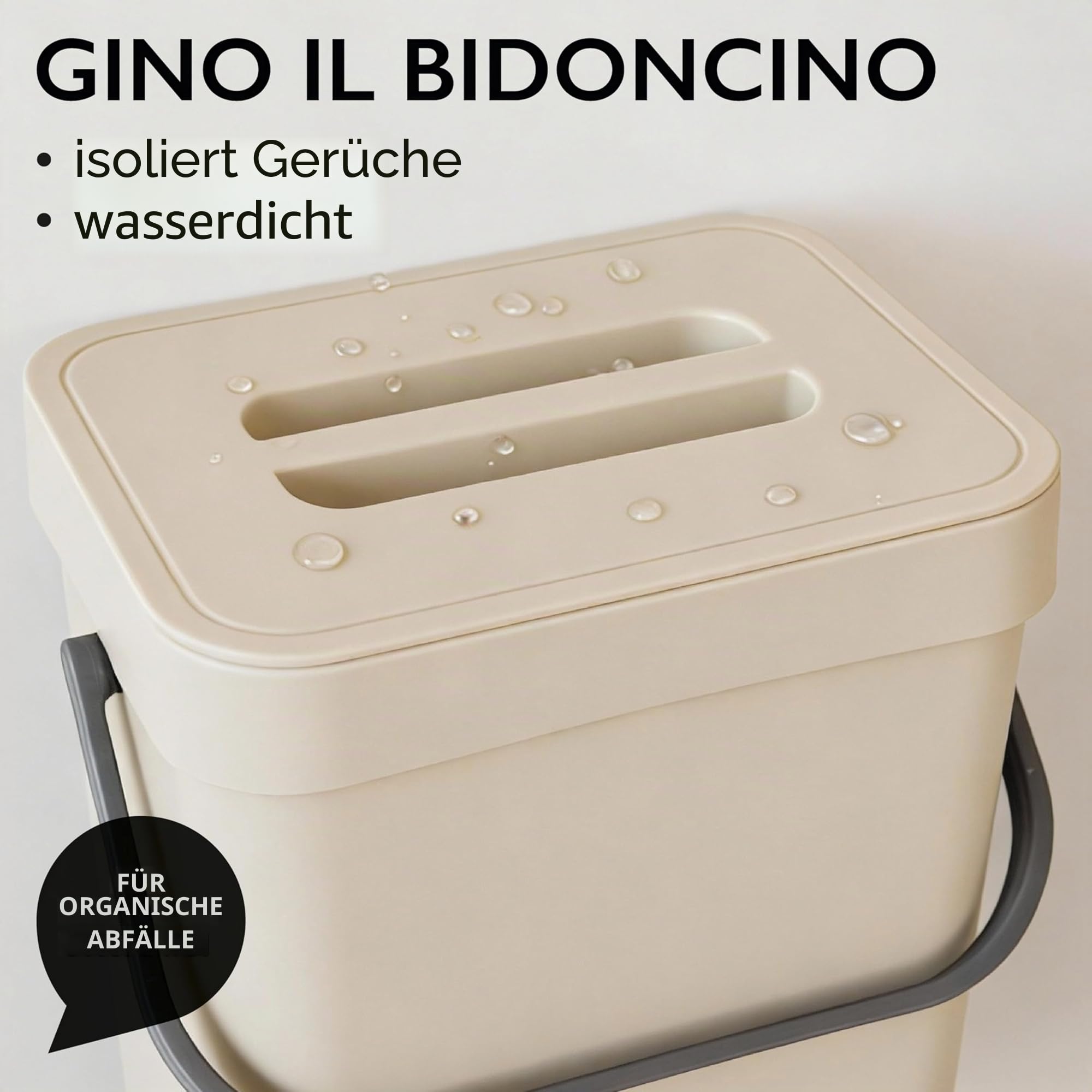 Organischer Abfalleimer mit Gino – 5 l – Eis