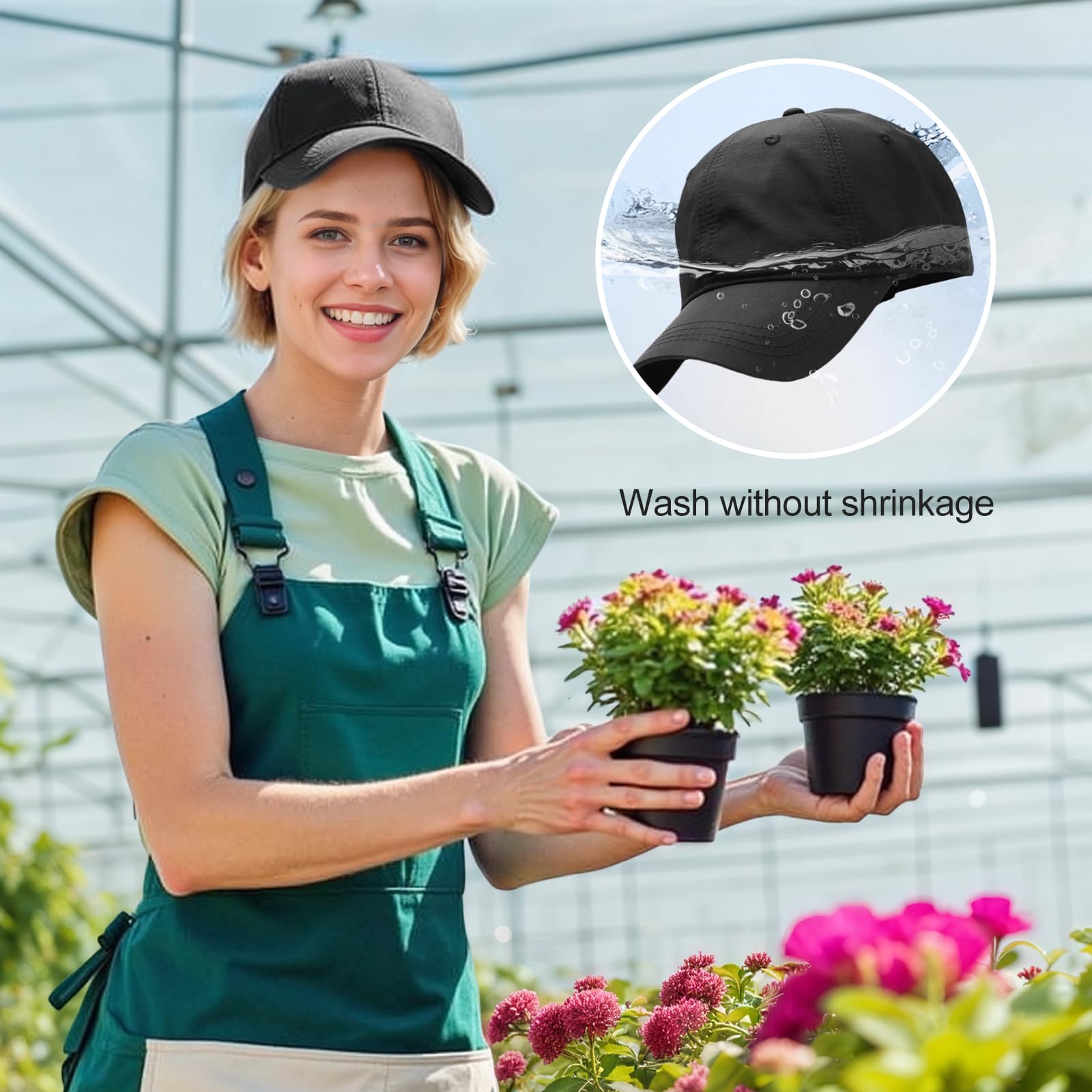 2 Pcs Casquette de Baseball, Coton Anti-Soleil Baseball Cap, Homme Femme été Unisexe Réglable Classic Casquettes Sport Extérieur Sunhat, Chapeau pour Les Activités de Plein air (Bleu, Noir)